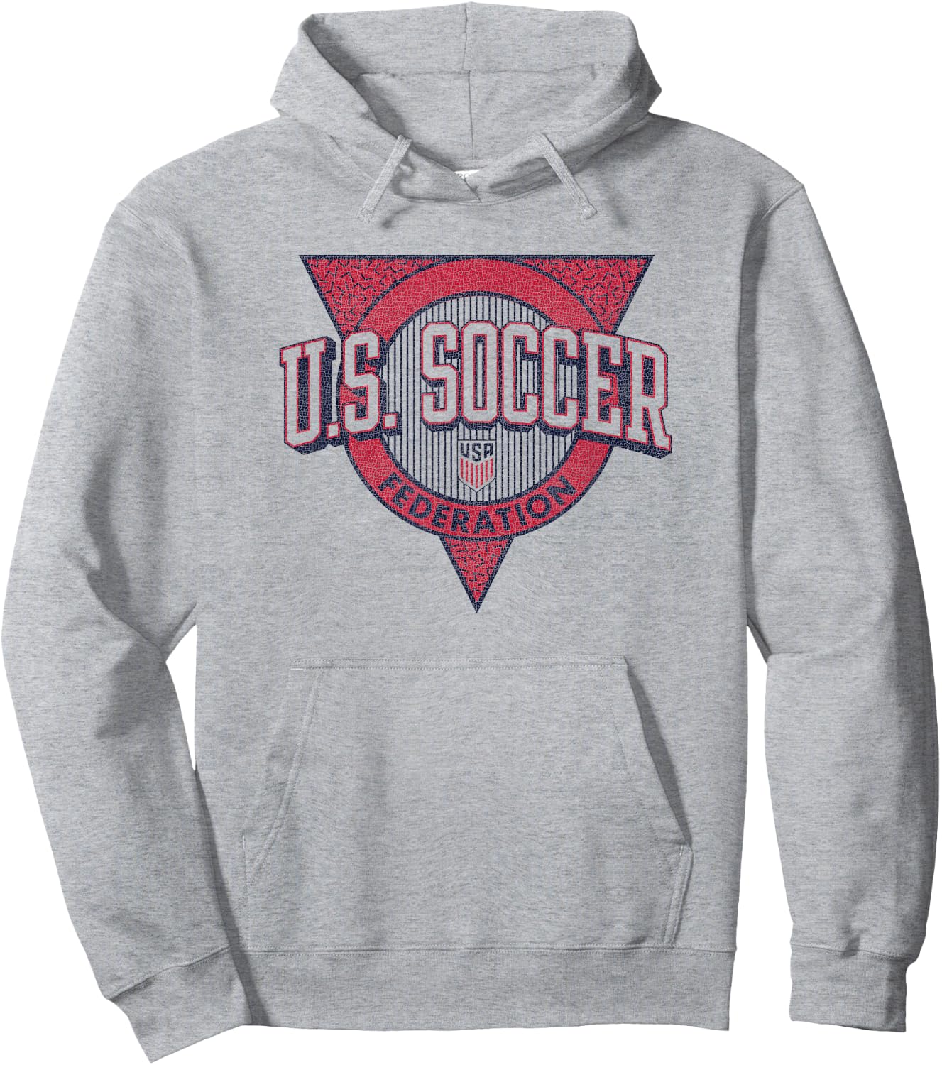 U.S. Soccer Retro Triblock White USMNT Officially Licensed Hoodie - Hoodie | Ash