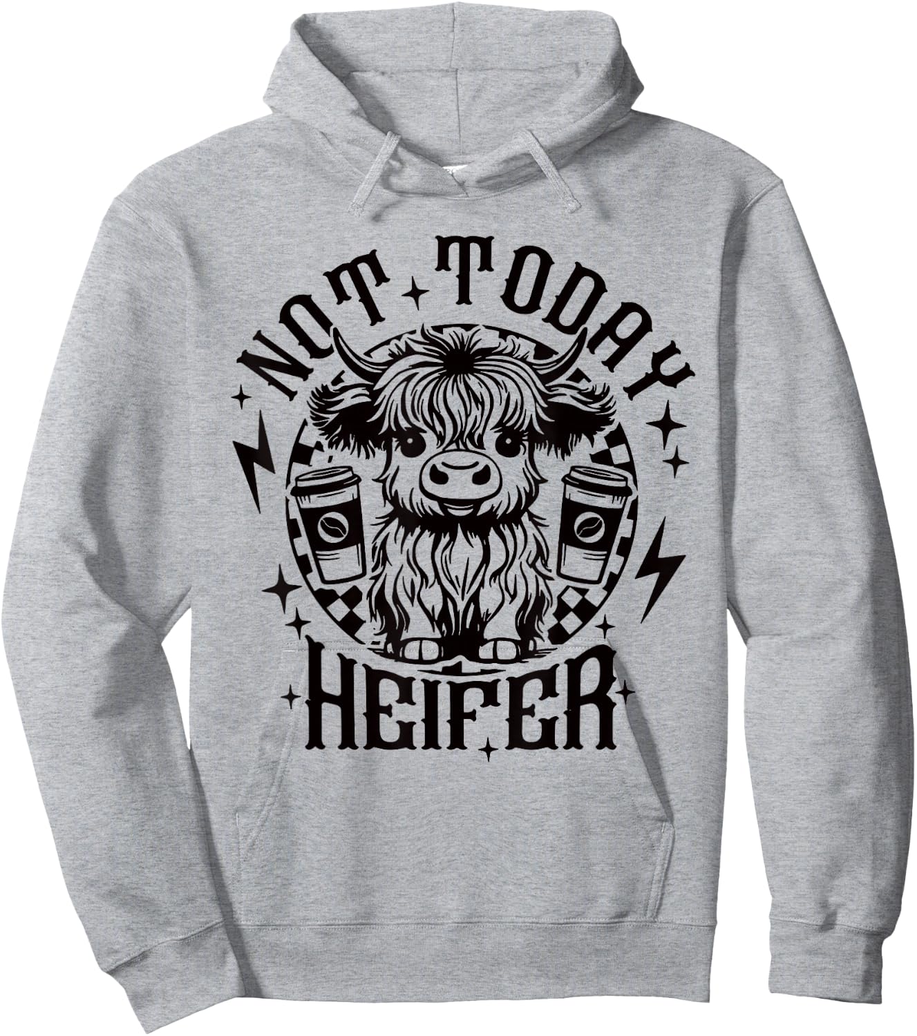 Not Today Heifer Not My Pasture Not My Bullshit Floral Hoodie - Hoodie | Ash