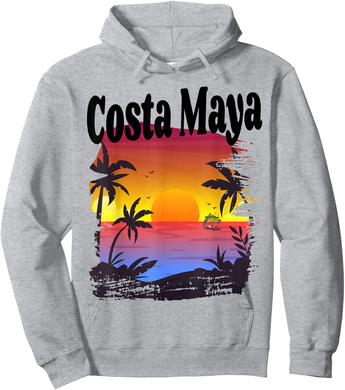 Costa Maya Caribbean Cruise Ship Beach Vacation Getaway Hoodie - Hoodie | Ash