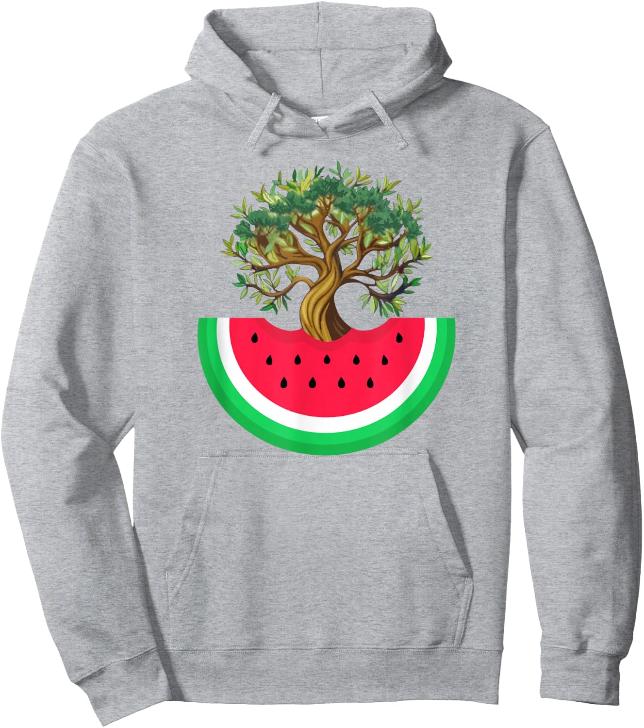 Palestine Watermelon Palestinian Olive Freedom for Palestine , Blue, S Hoodie - Hoodie | Ash