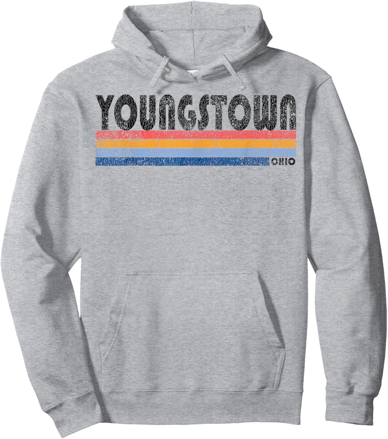 Vintage 1980s Style Youngstown Ohio Hoodie - Hoodie | Ash