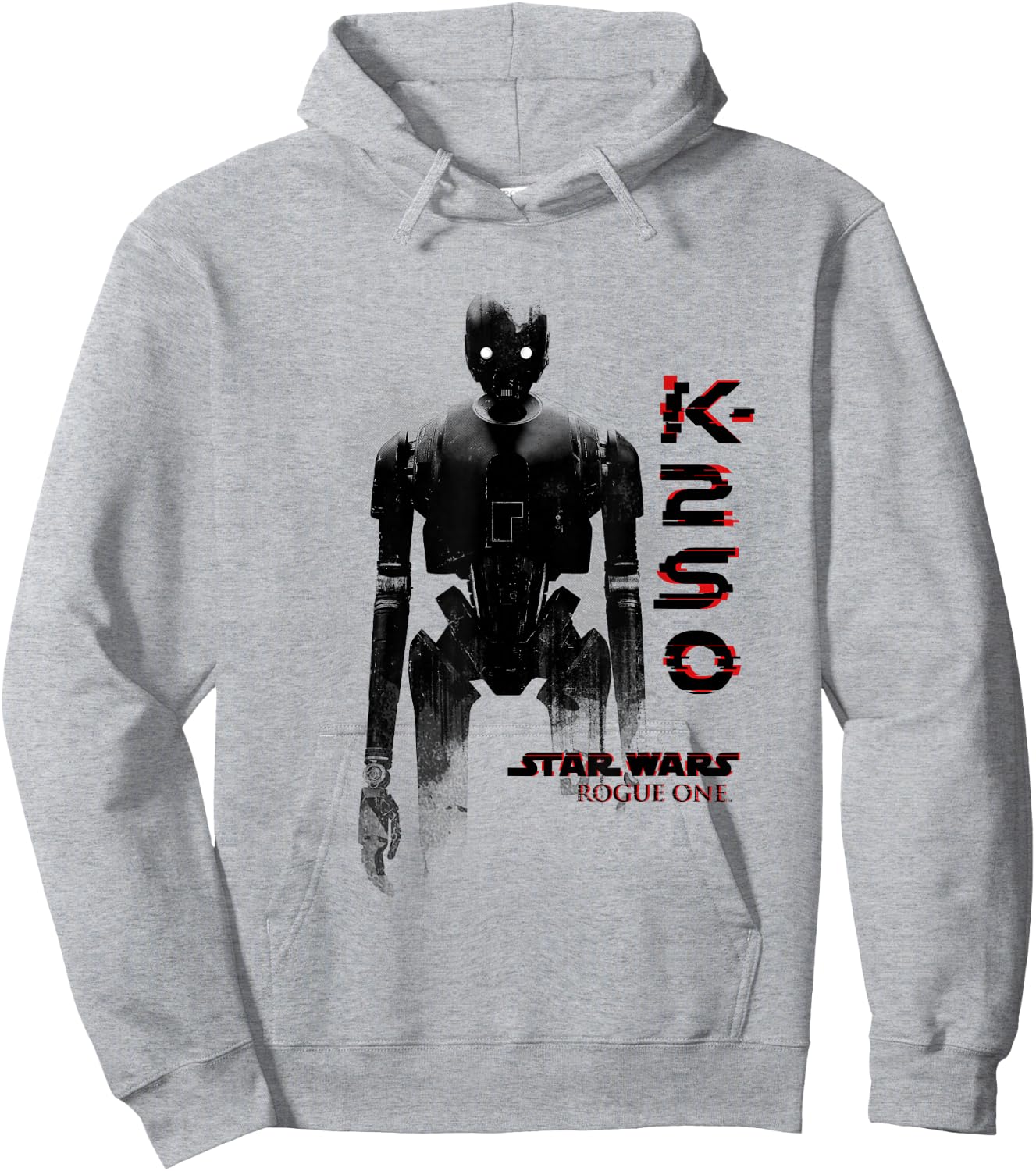 Star Wars Rogue One Iconic K-2SO Distressed Chest Portrait Hoodie - Hoodie | Ash