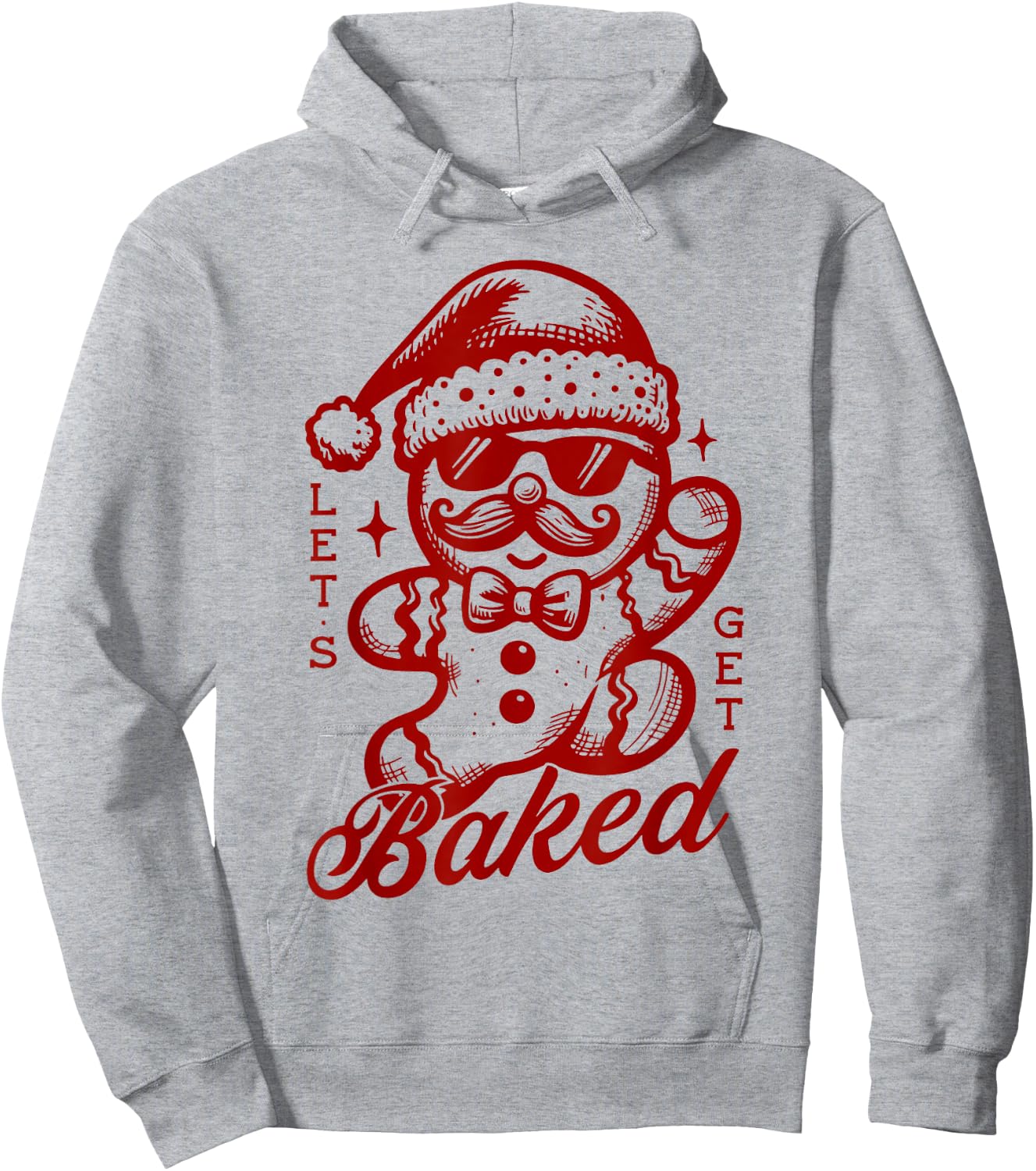 Vintage Let's Get Baked Christmas Matching Family Pajama Hoodie - Hoodie | Ash