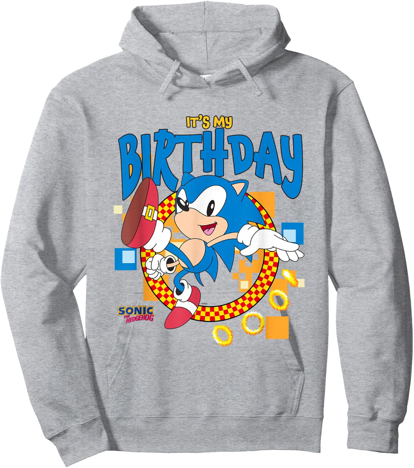 Sonic The Hedgehog Birthday It's My Birthday Cheering Sonic Hoodie - Hoodie | Ash