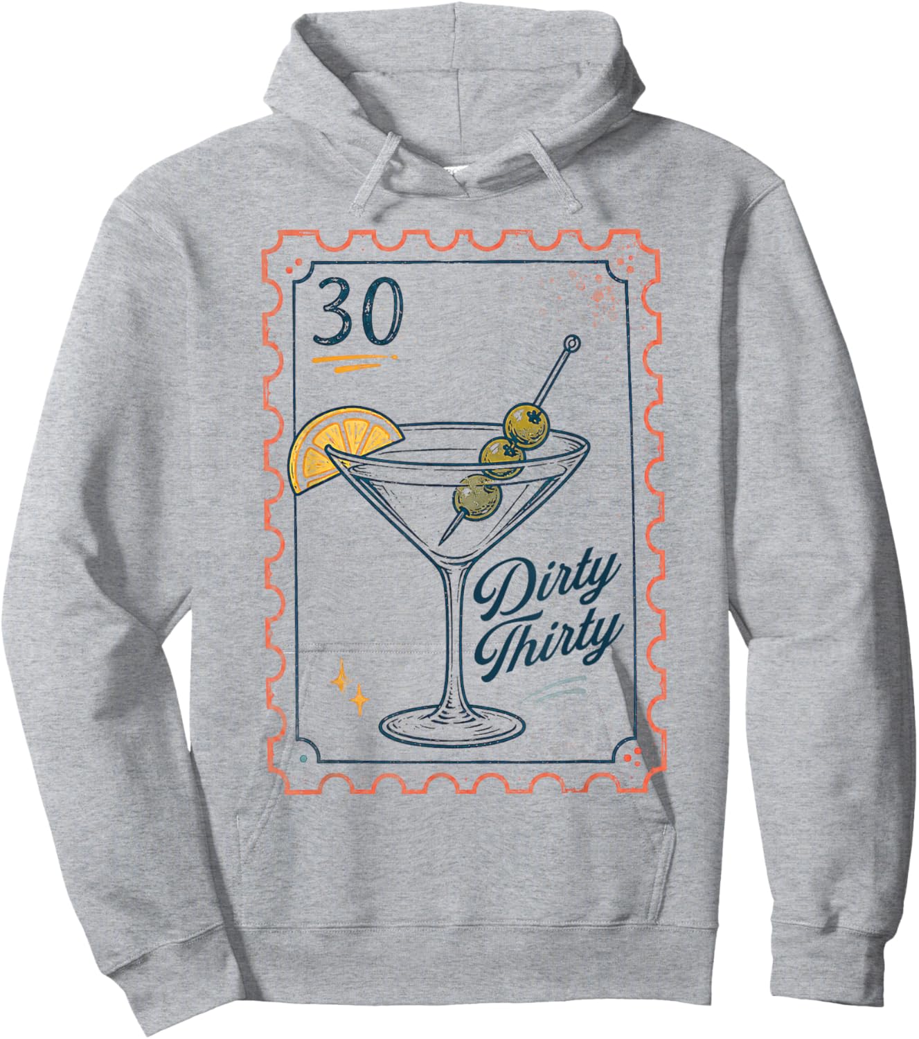 30th Birthday Queen Drinking Lover Martini Dirty A Thirty Hoodie - Hoodie | Ash