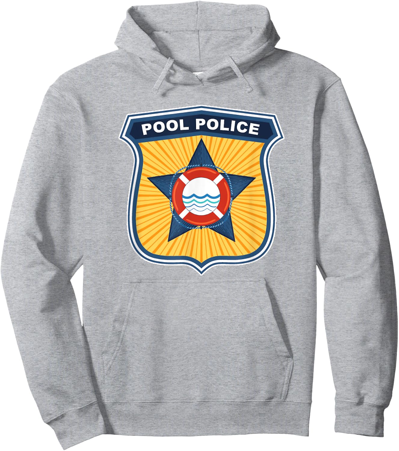 Funny Pool Police Cabana Boy Funny Lifeguards Squad Summer Hoodie - Hoodie | Ash