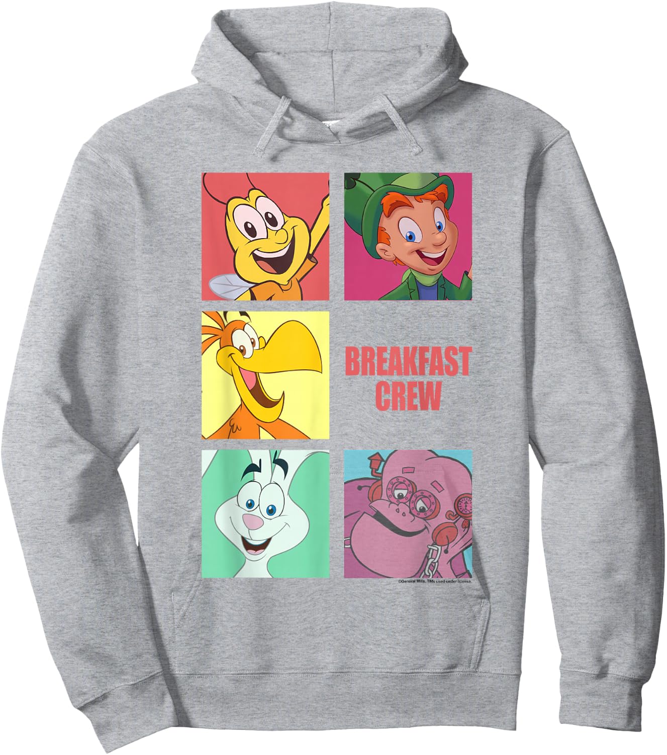 General Mills Monster Cravings Retro Mascots Group Shot Hoodie - Hoodie | Ash