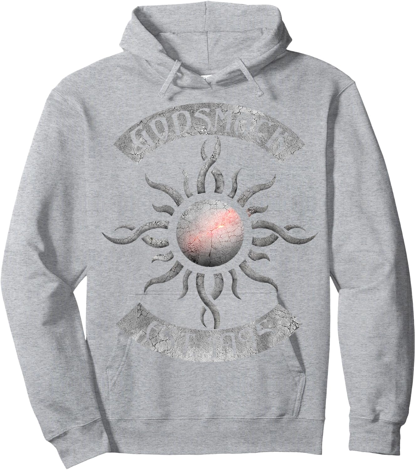 Godsmack – Legends Sun Rocker On White Hoodie - Hoodie | Ash