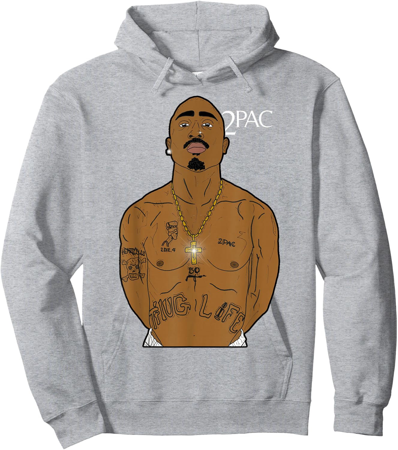 Official Tupac Exclusive Thug Life Hoodie - Hoodie | Ash
