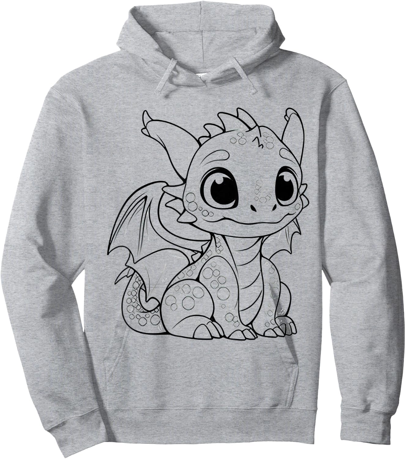 Children's Dragon Mandala to Paint & Colour, White Hoodie - Hoodie | Ash