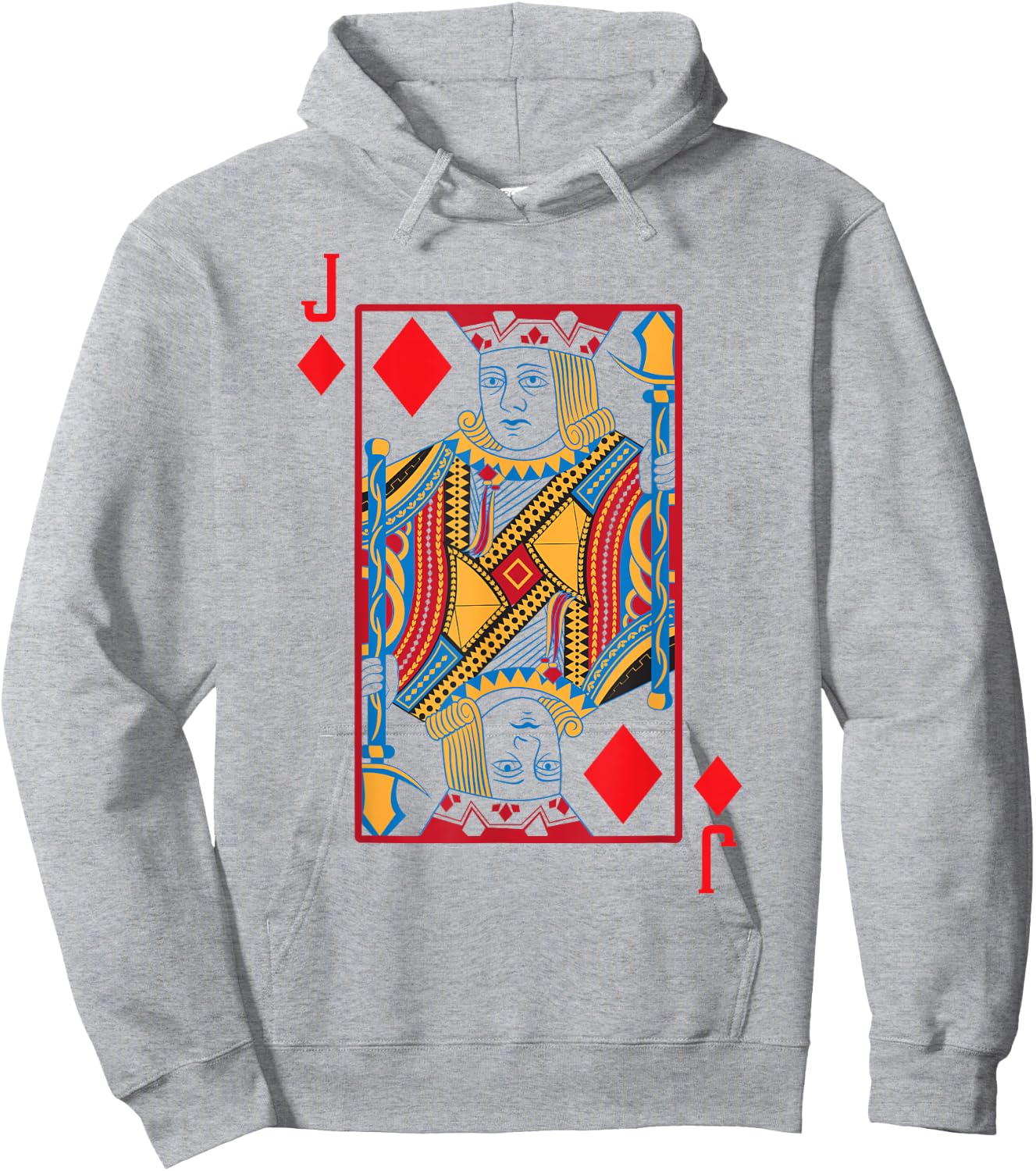 Halloween Playing Card Costume JACK of DIAMONDS shirt Hoodie - Hoodie | Ash