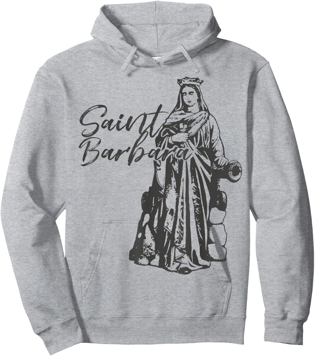 Saint Barbara Artillery Catholic Hoodie - Hoodie | Ash