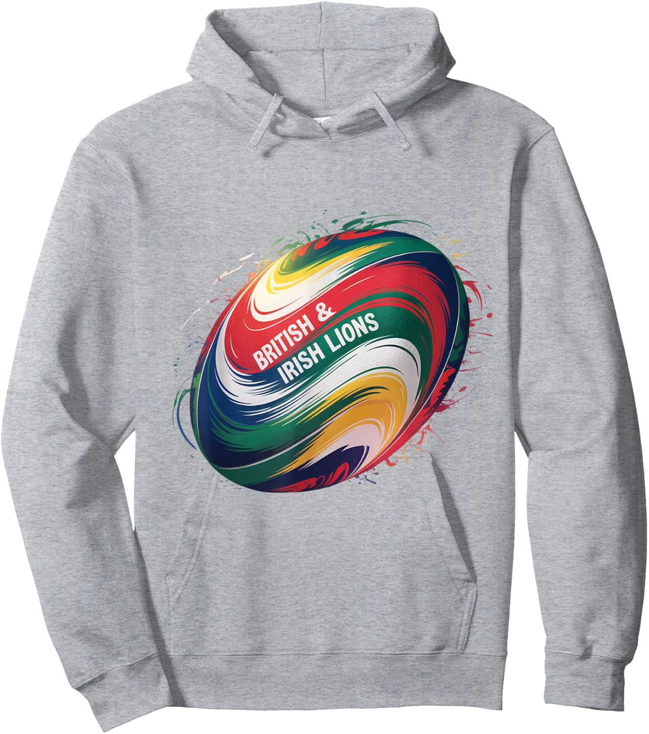 Rugby Lions British Rugby Lions UK Flag Rugby Kids Boys Hoodie - Hoodie | Ash