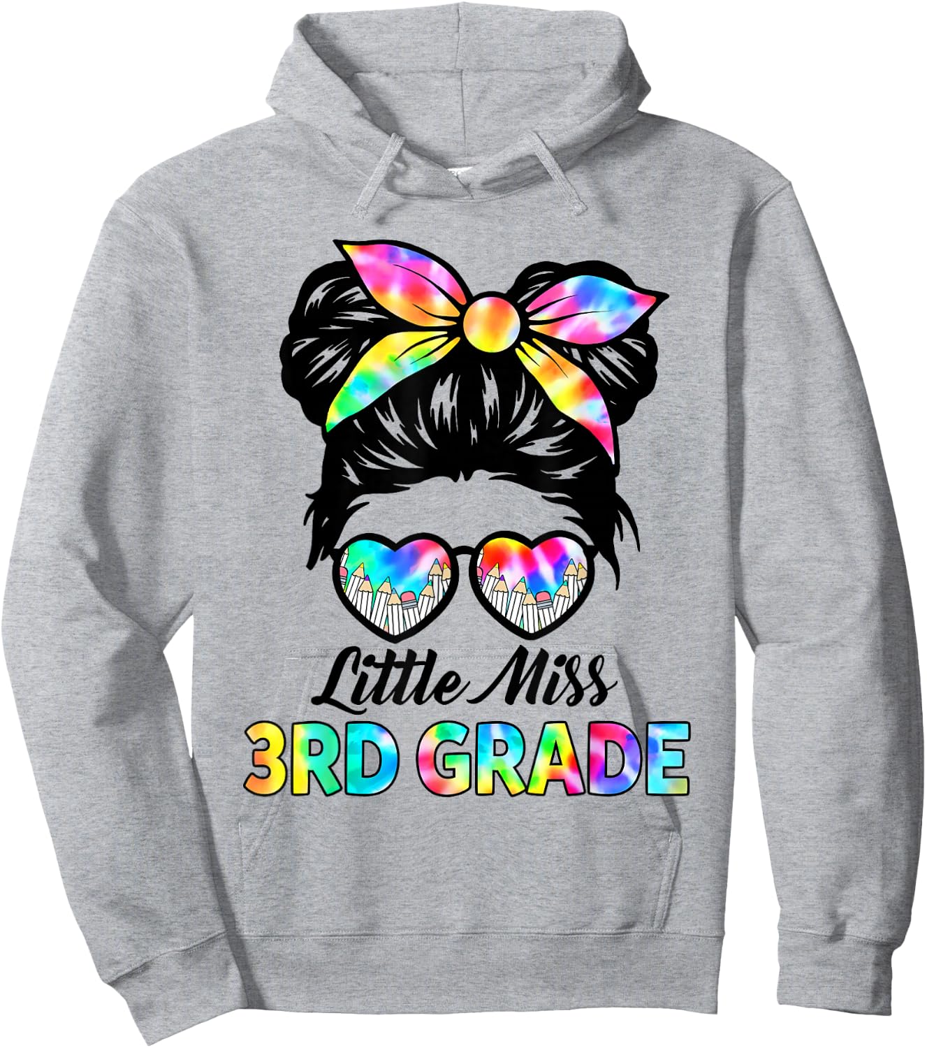 Little Miss 3rd Grade Back To School Third Grade Girls Kids Hoodie - Hoodie | Ash