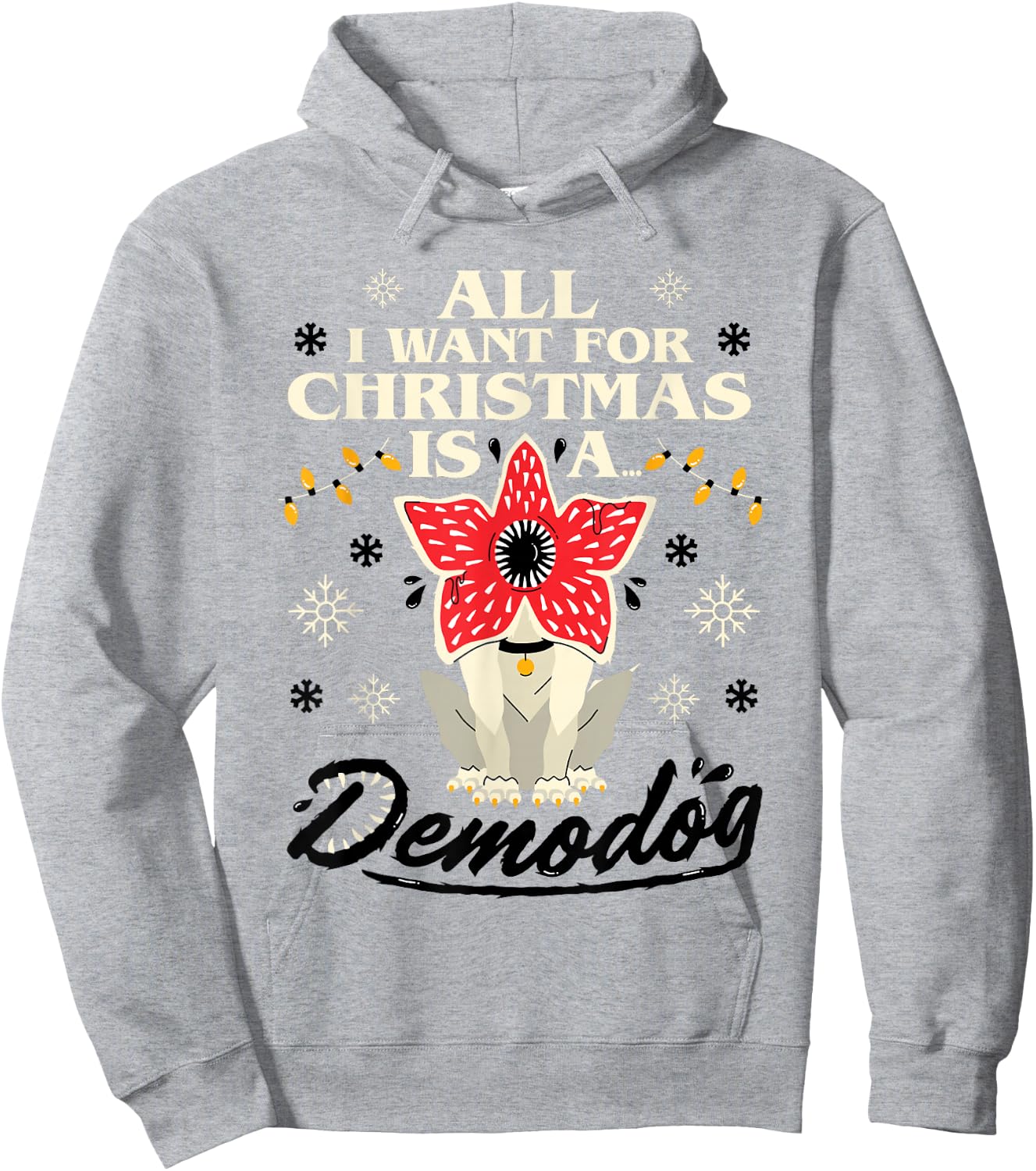 Stranger Things Demodog Christmas , Red, S Hoodie - Hoodie | Ash