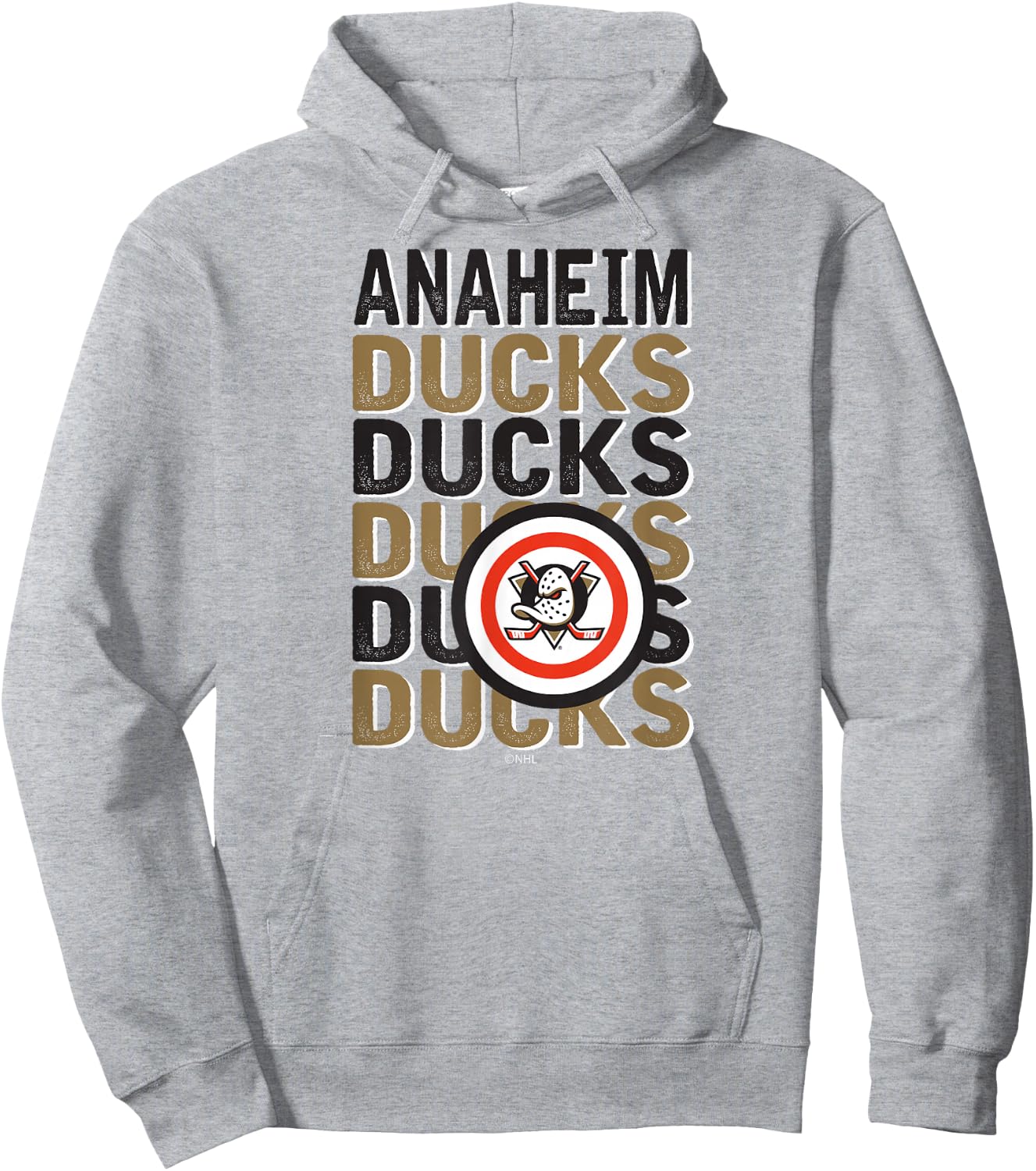 Anaheim Ducks Repeat Orange Officially Licensed Hoodie - Hoodie | Ash