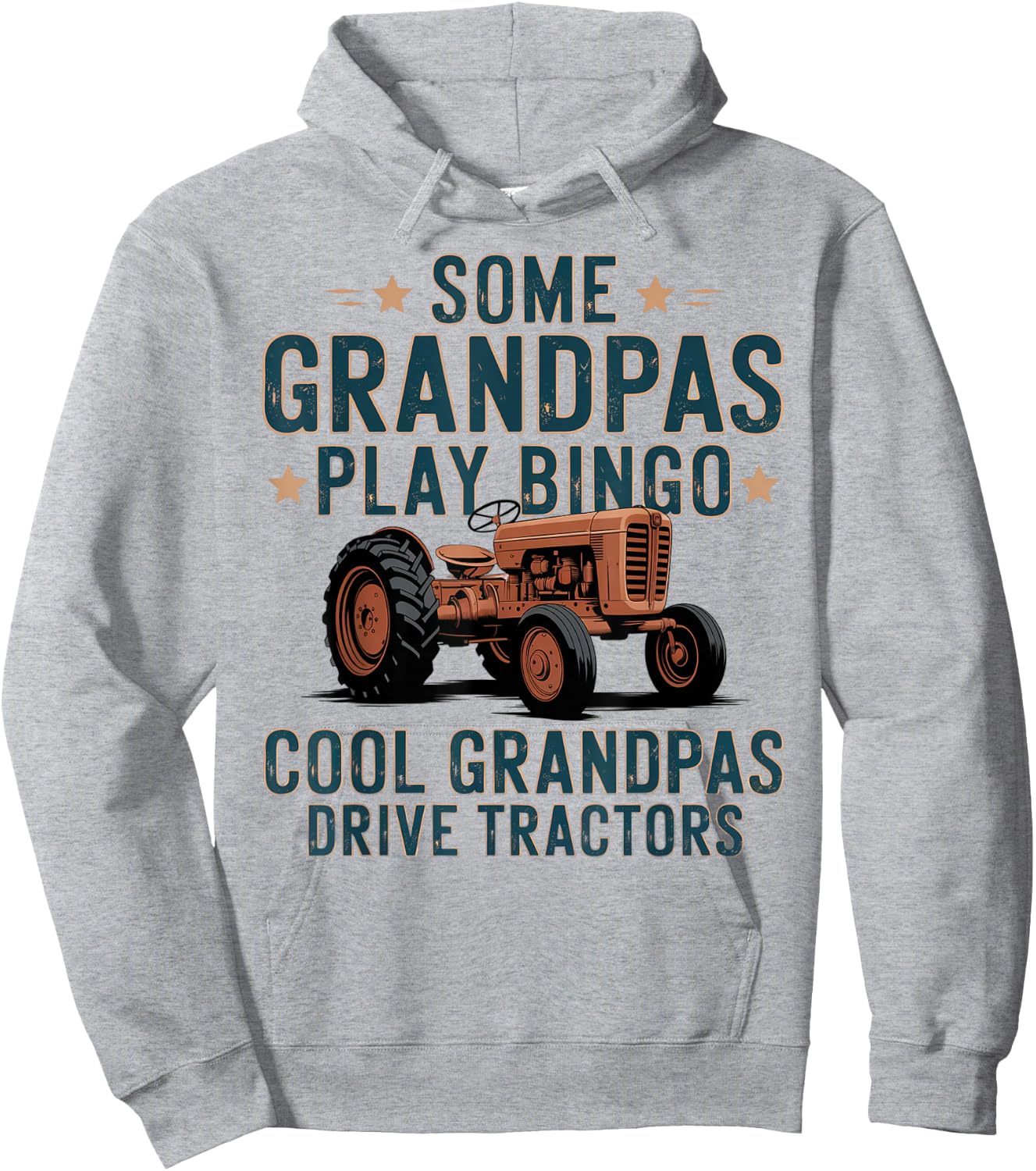 Cool Grandpas Drive Tractors Farming Farmer Father's Day Men Hoodie - Hoodie | Ash