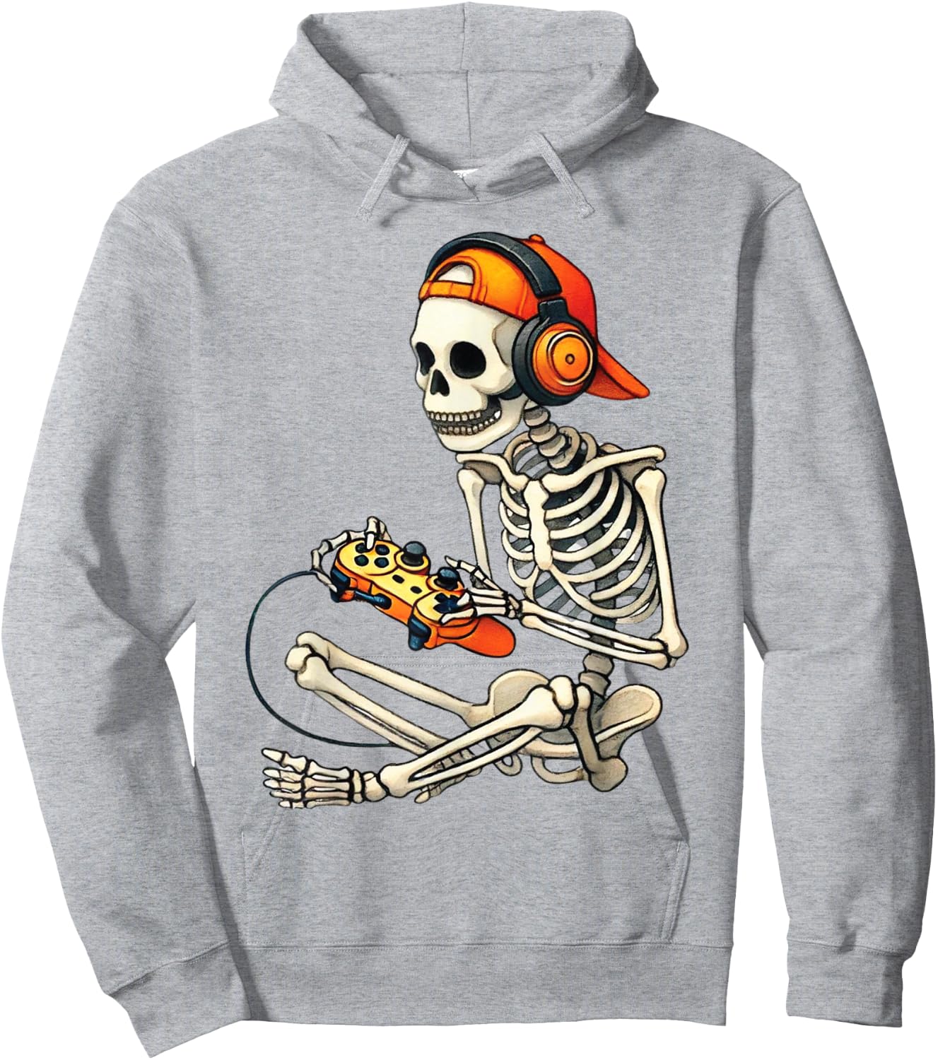 Halloween Skeleton Gamer Video Gaming Costume Boys Men Kids Hoodie - Hoodie | Ash