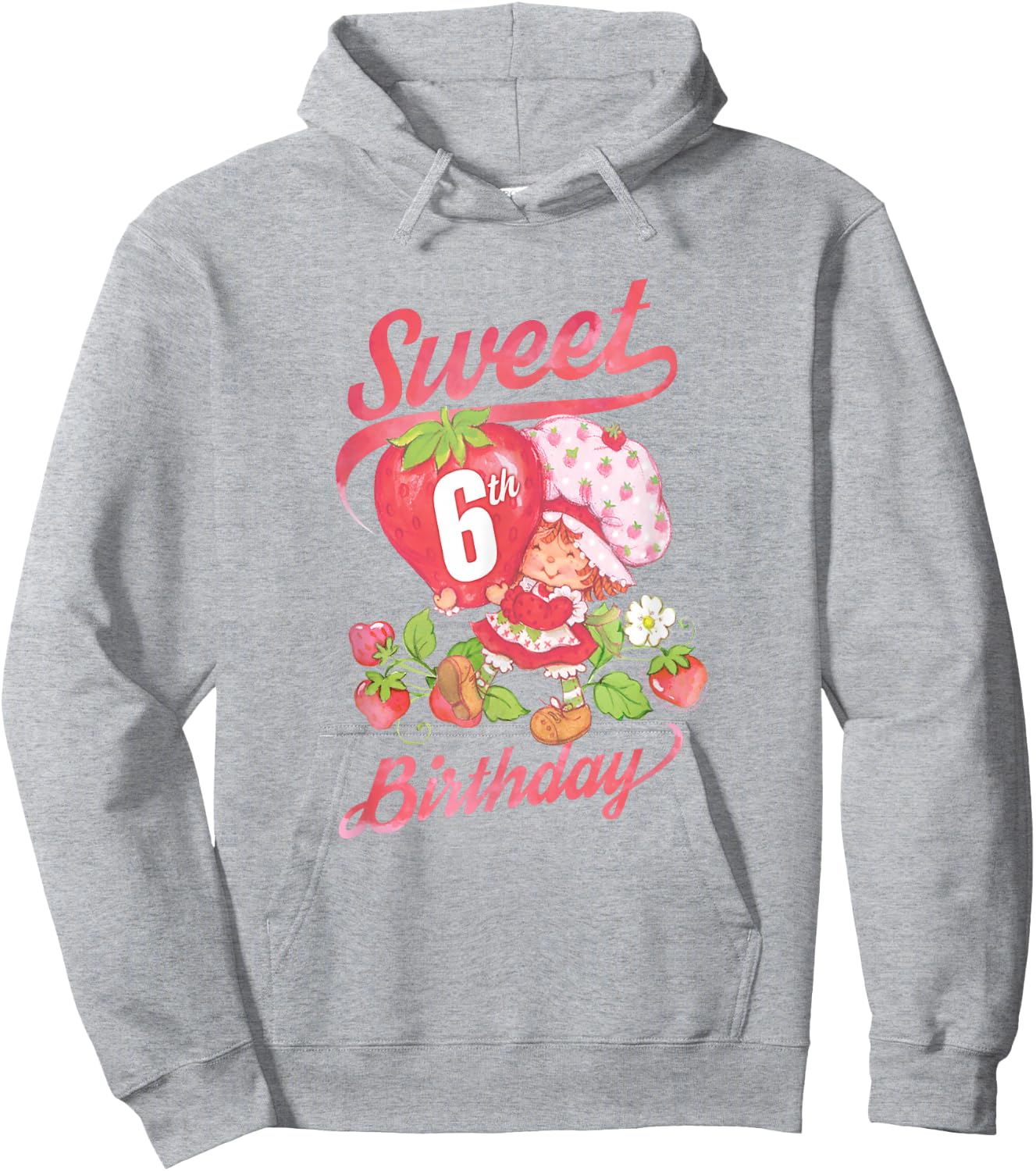 Strawberry Shortcake Vintage Sweet 6th Birthday Hoodie - Hoodie | Ash