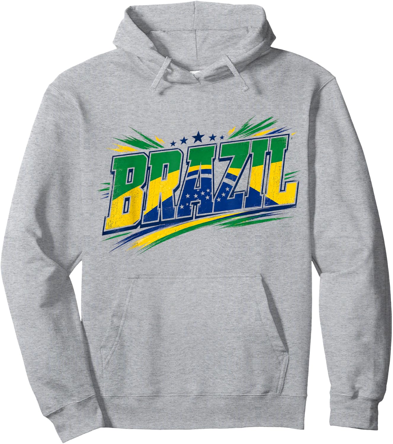 Brazil Flag Graphic Patriotic Brazilian Hoodie - Hoodie | Ash