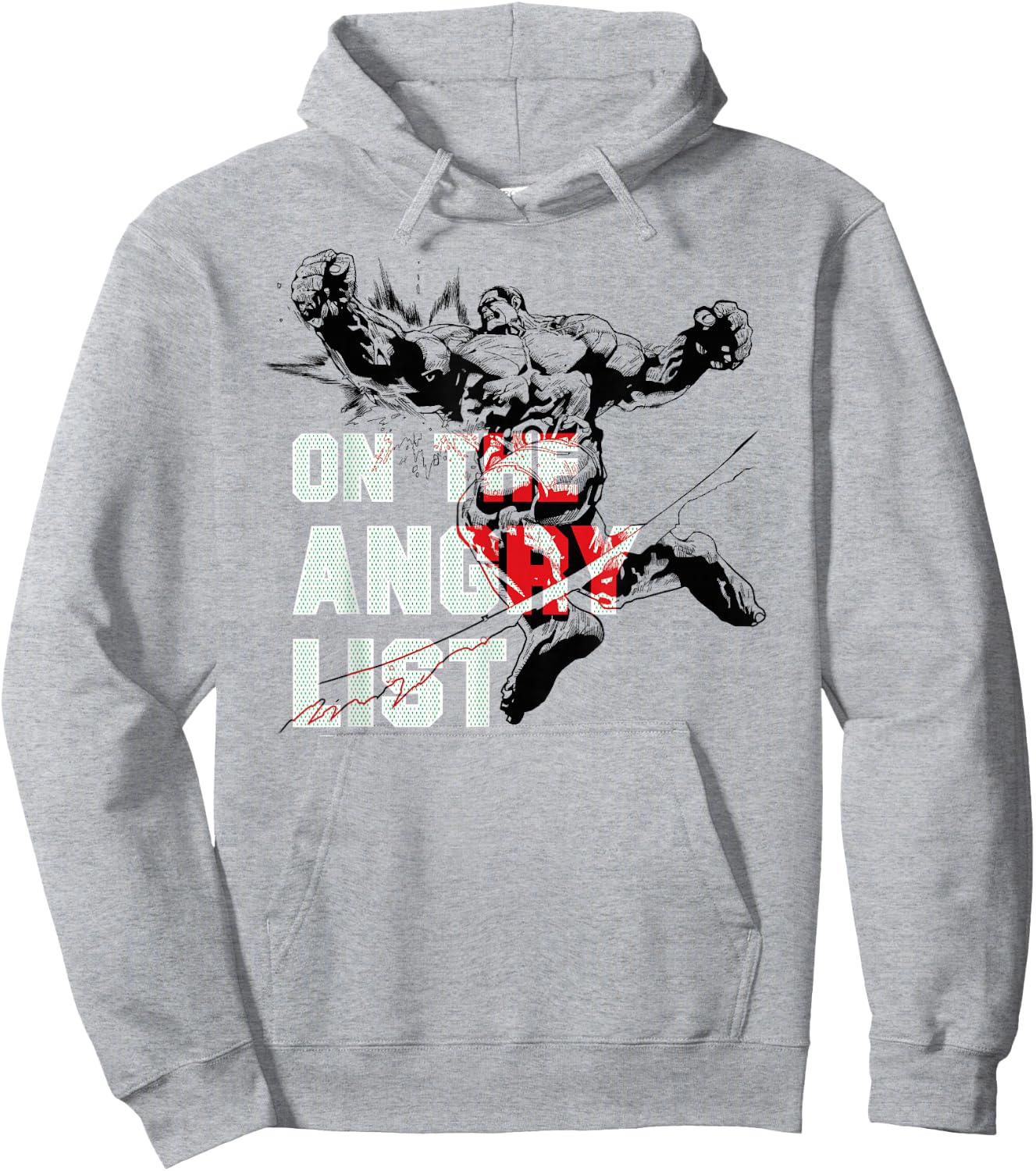 Marvel Avengers The Hulk On The Angry List Christmas Hoodie - Hoodie | Ash