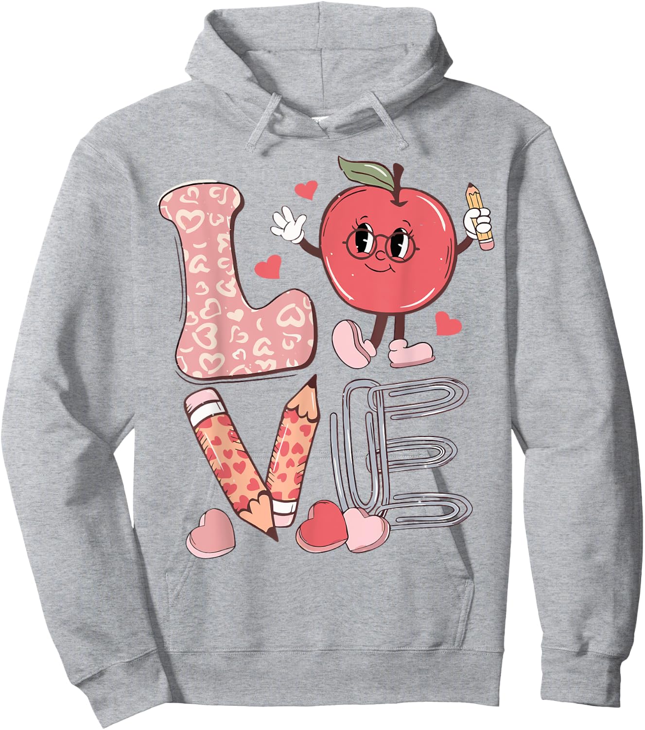 Funny Teacher Valentine's Day Teaching Students Hoodie - Hoodie | Ash