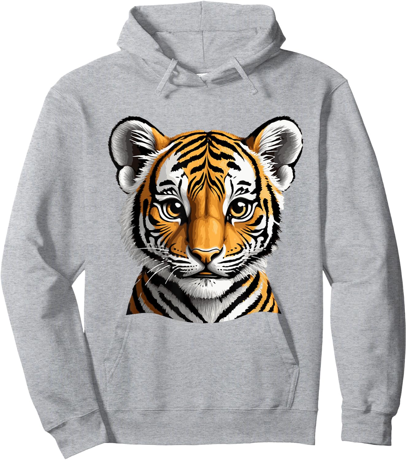 Cute Tiger Jungle Animals Cuddle Kids Pets Hoodie - Hoodie | Ash