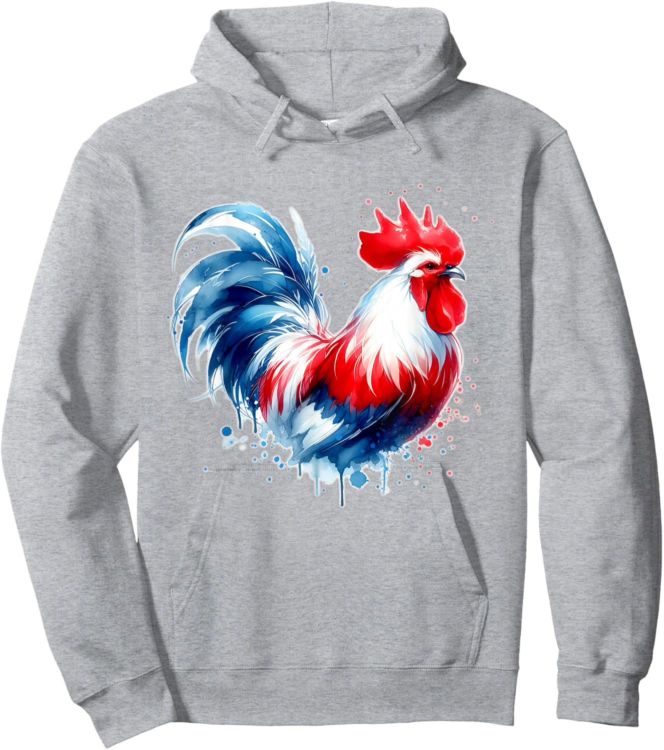 Coq français bleu blanc rouge Fête Nationale France , white, S Hoodie - Hoodie | Ash