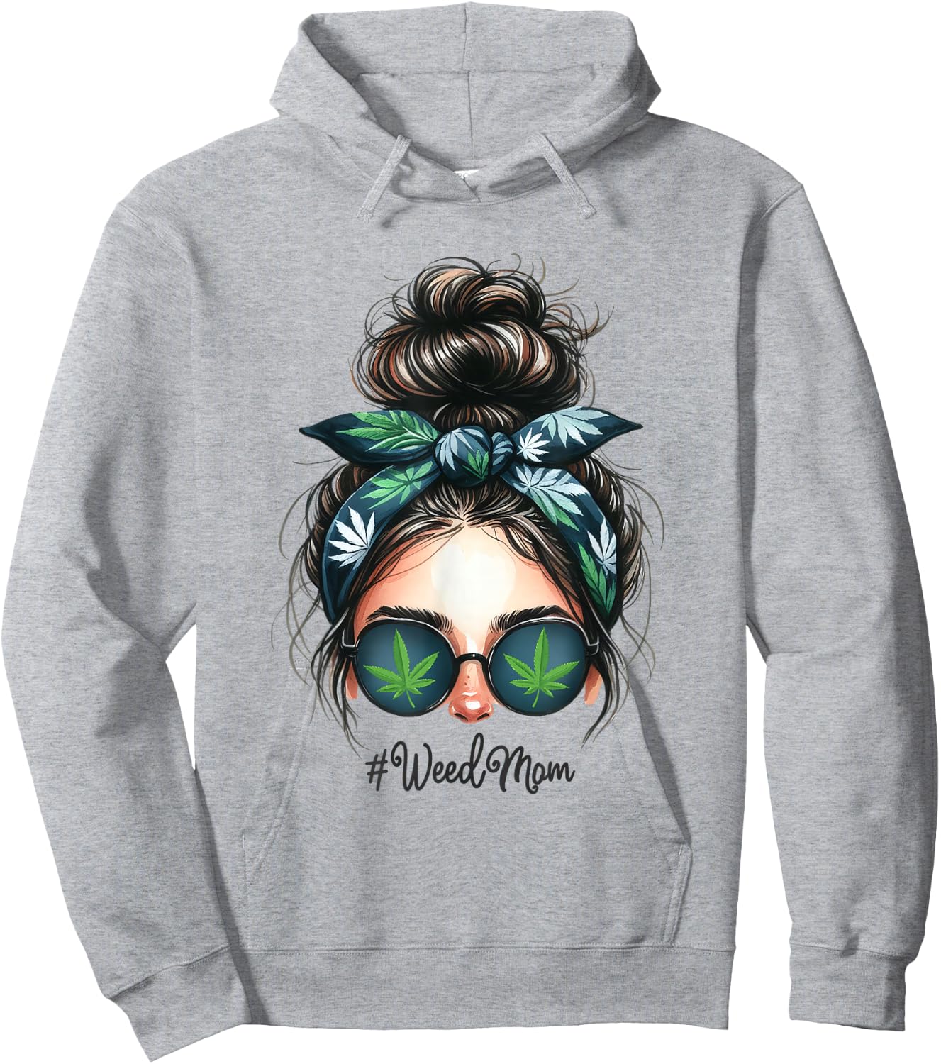 Classy Mom Life Leopard Weed Mom Marijuana Ganja Love 420 Hoodie - Hoodie | Ash