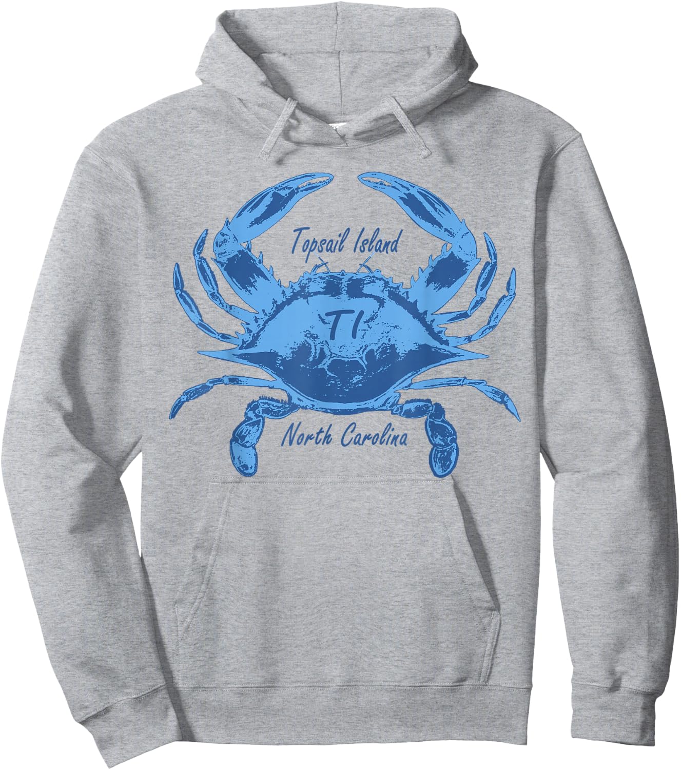 Topsail Island North Carolina Topsail Beach Lover Crab Hoodie - Hoodie | Ash