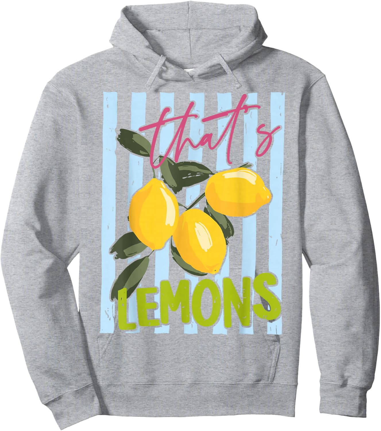 that’s Lemons Summer Fruit Food Pun Retro Lemon Graphic Hoodie - Hoodie | Ash