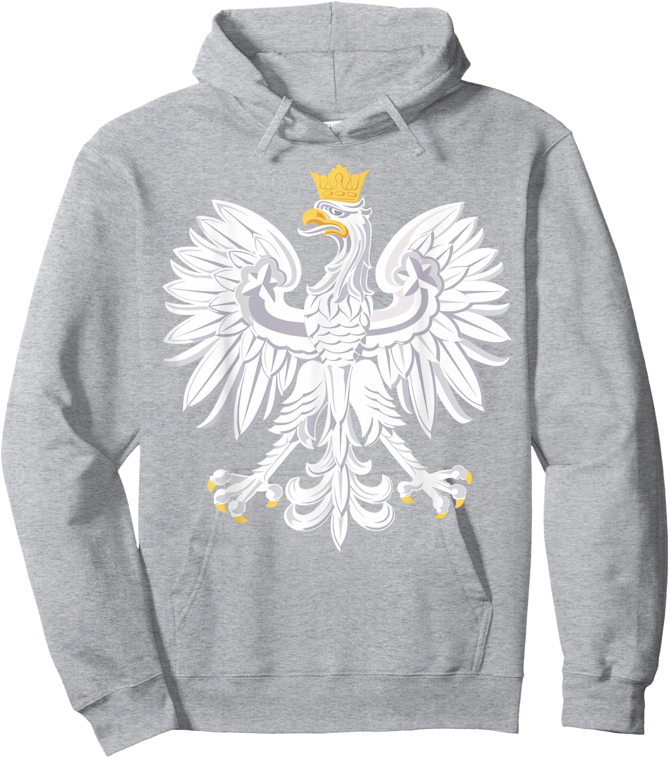 Poland Polska Polish Emblem Coat of Arms Eagle White Red Hoodie - Hoodie | Ash