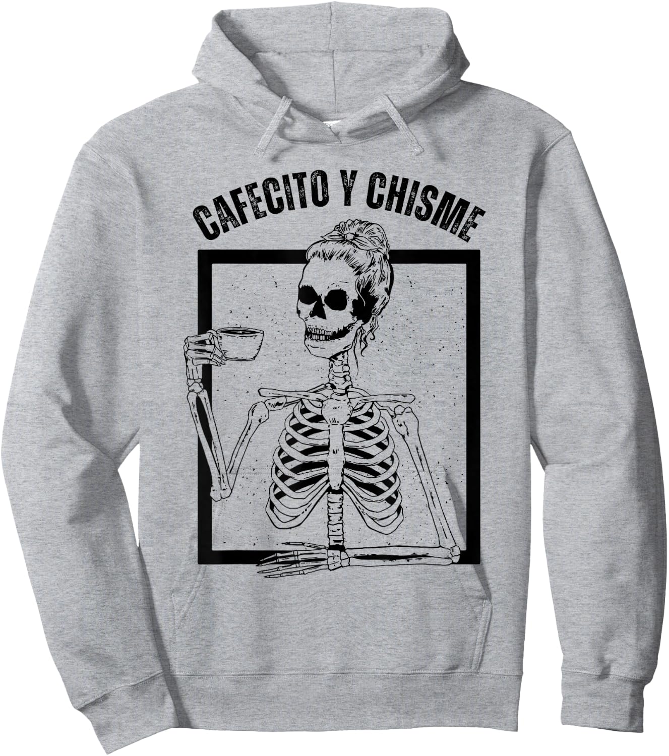 Cafecito y Chisme Skeleton, Cafecito y Chisme Hoodie - Hoodie | Ash