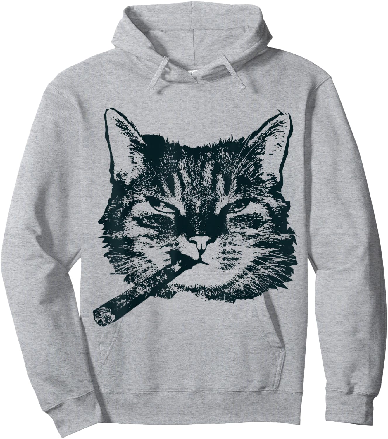 CIGAR SMOKING Cat Retro Aficionado Cigar Smoker Gift Men Women Hoodie - Hoodie | Ash