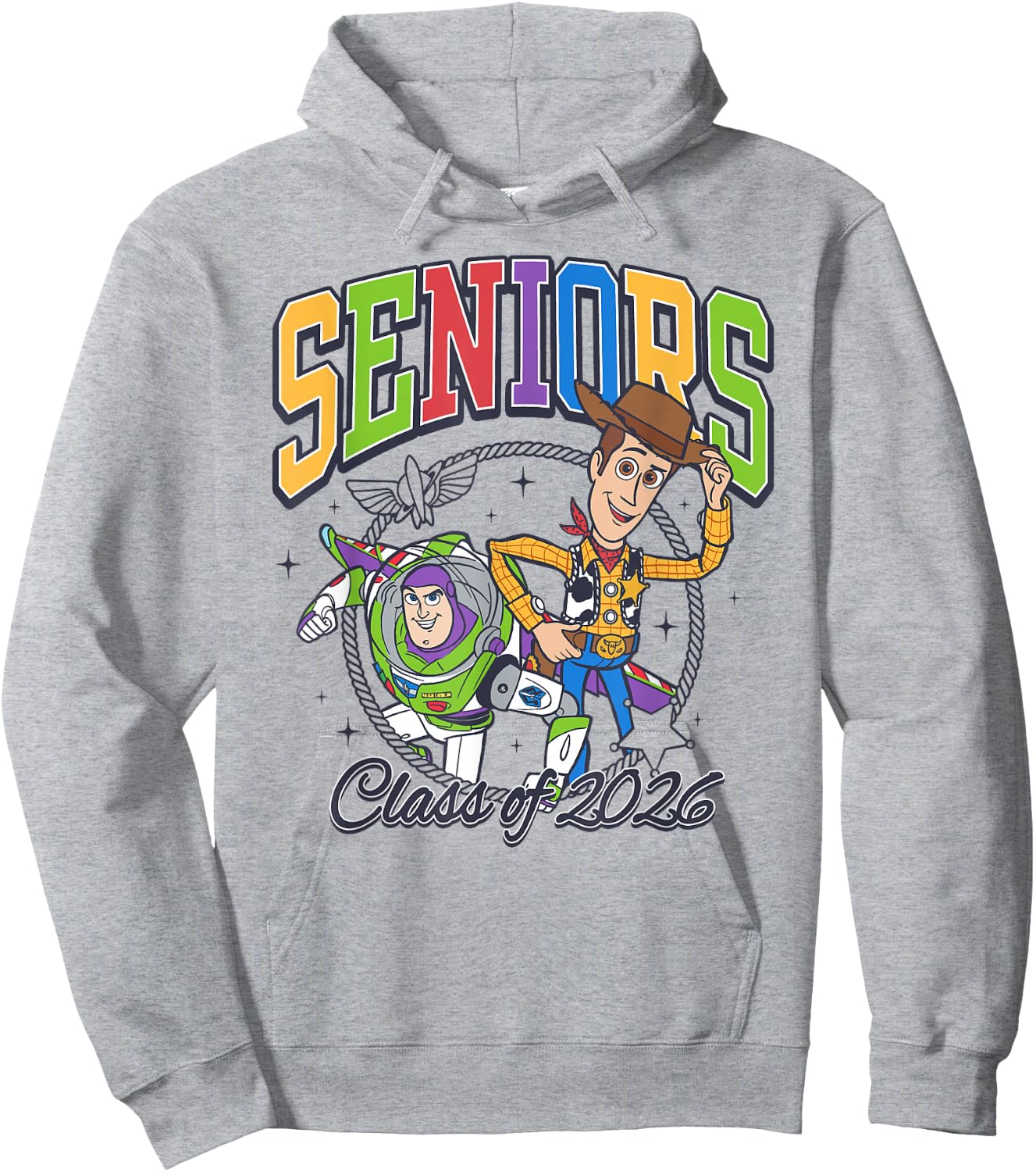 Disney Pixar Toy Story Graduation Seniors Class of 2026 Hoodie - Hoodie | Ash