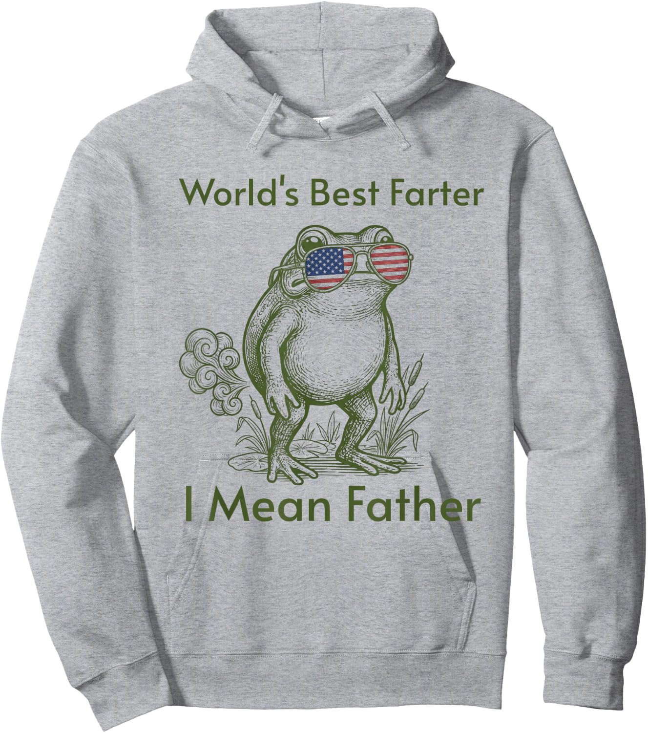 World's Best Farter I Mean Father Gifts Fathers Day Dad Frog Hoodie - Hoodie | Ash