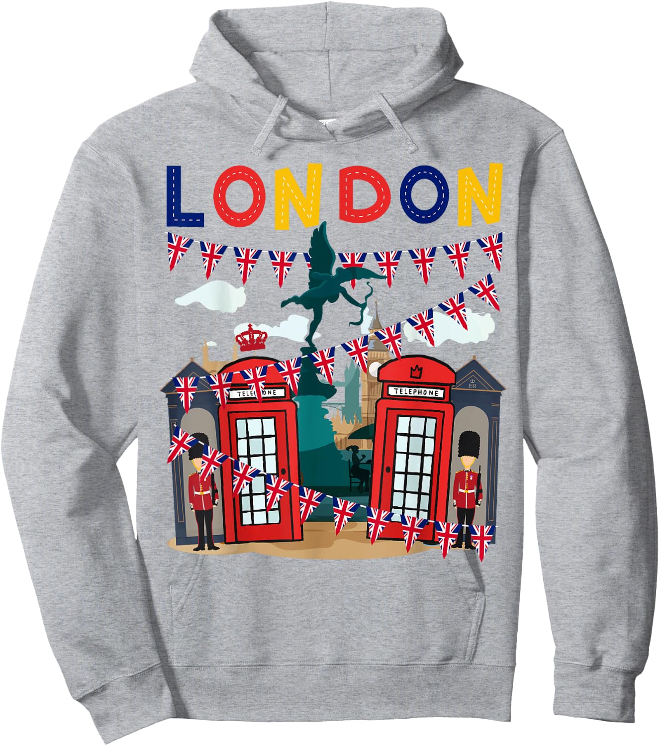 London Souvenirs Idea For Kids & British Memorabilia London Hoodie - Hoodie | Ash