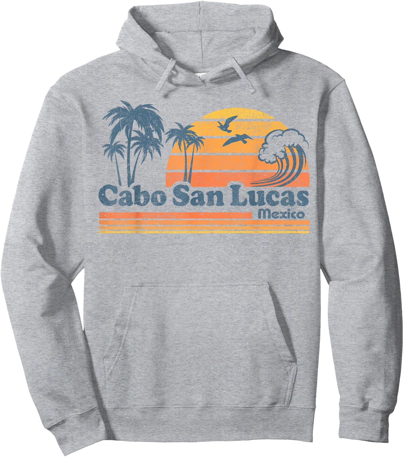 Cabo San Lucas Mexico Beach Summer Vacation Vintage Retro Hoodie - Hoodie | Ash