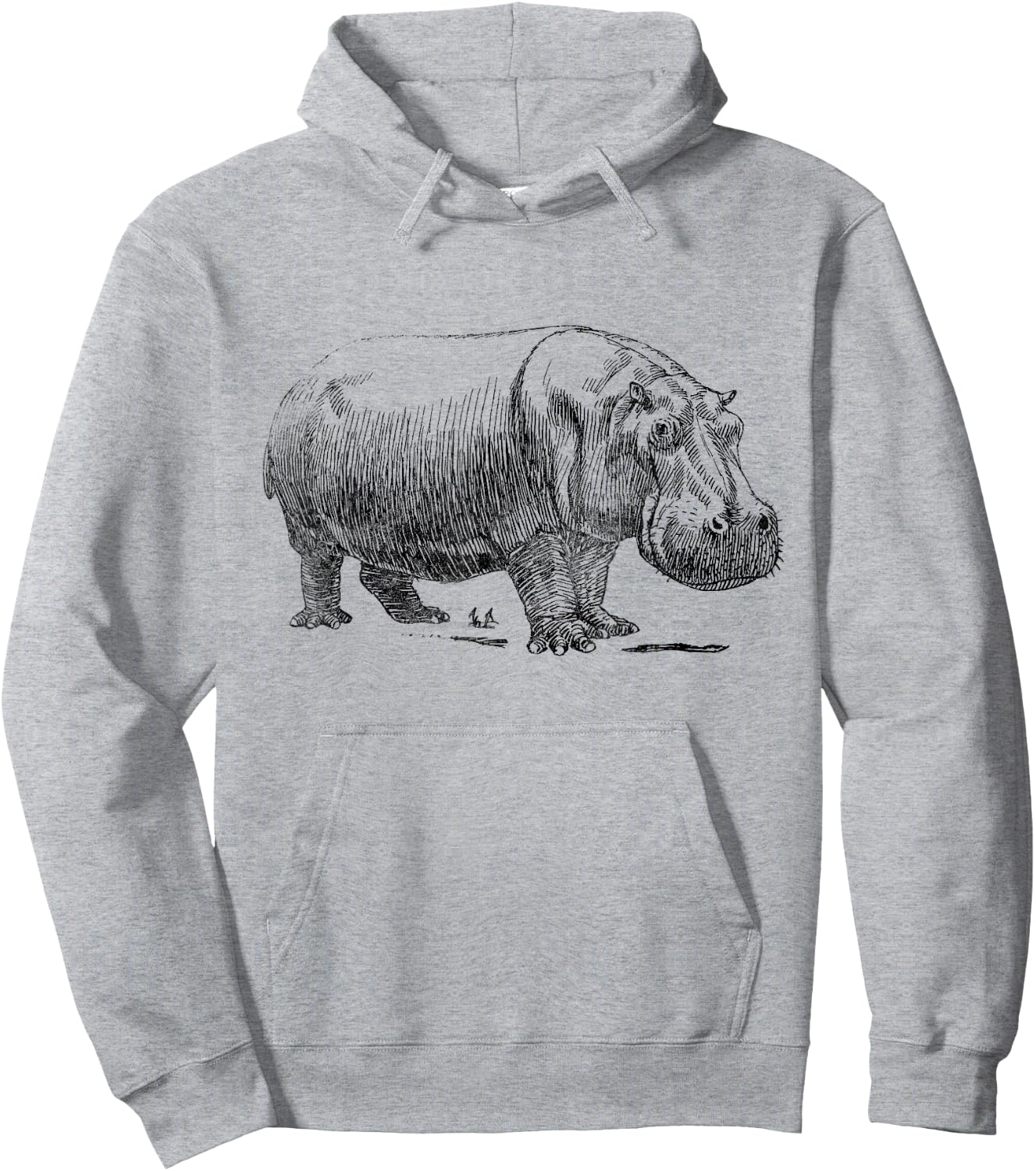 Love Heart Hippos Silhouette Hippo Spirit Animal Hoodie - Hoodie | Ash