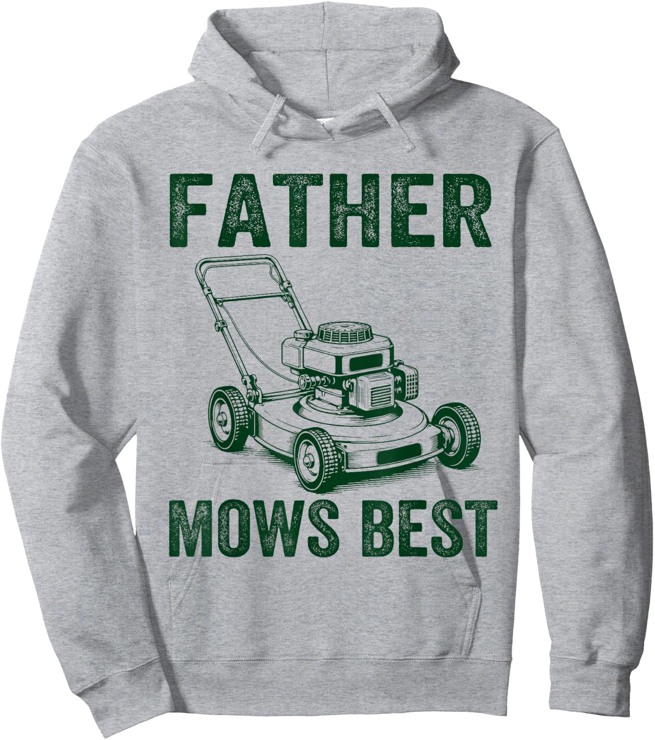 Father Mows Best Funny Lawn Mower Dad Humor Father's Day Men Hoodie - Hoodie | Ash