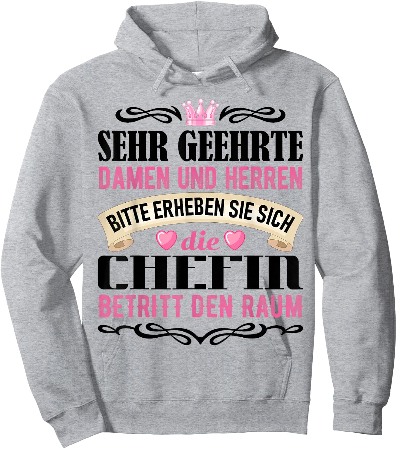 Chef Spruch Geschenk vom Team Beste Chefin Geschenkidee Hoodie - Hoodie | Ash
