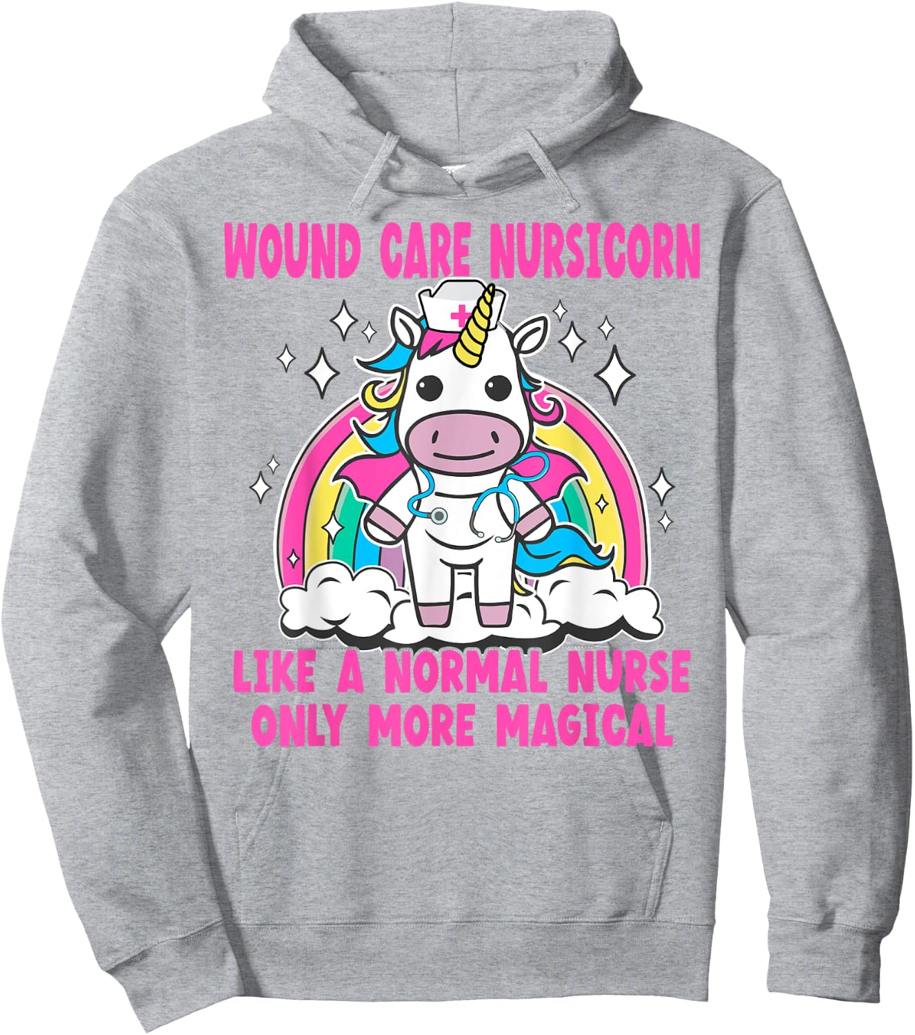 Wound Care Nursicorn like a normal Wound Care Nurse Hoodie - Hoodie | Ash