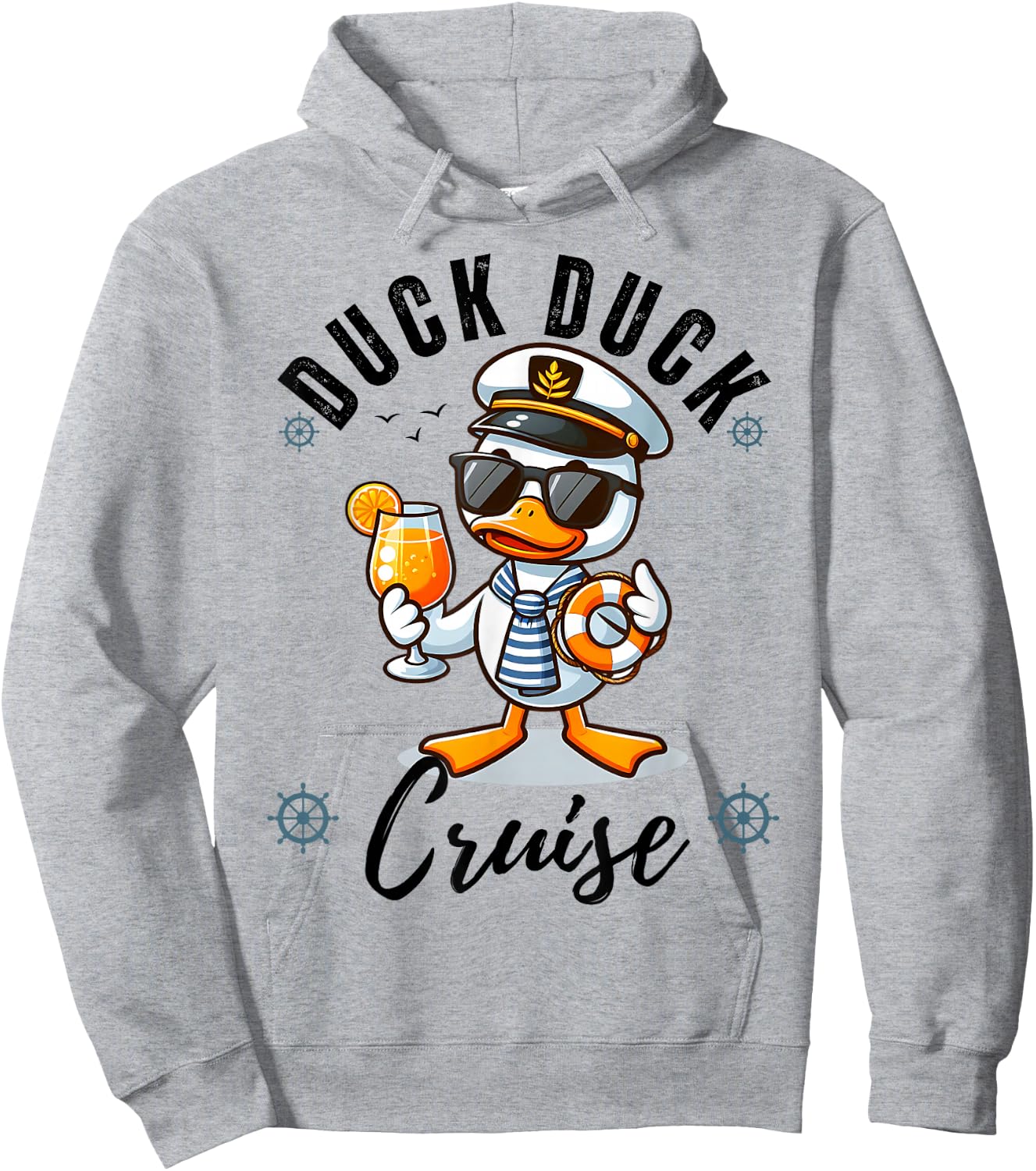 Duck Duck Cruise Family Matching Cruise Cute Group Summer Hoodie - Hoodie | Ash