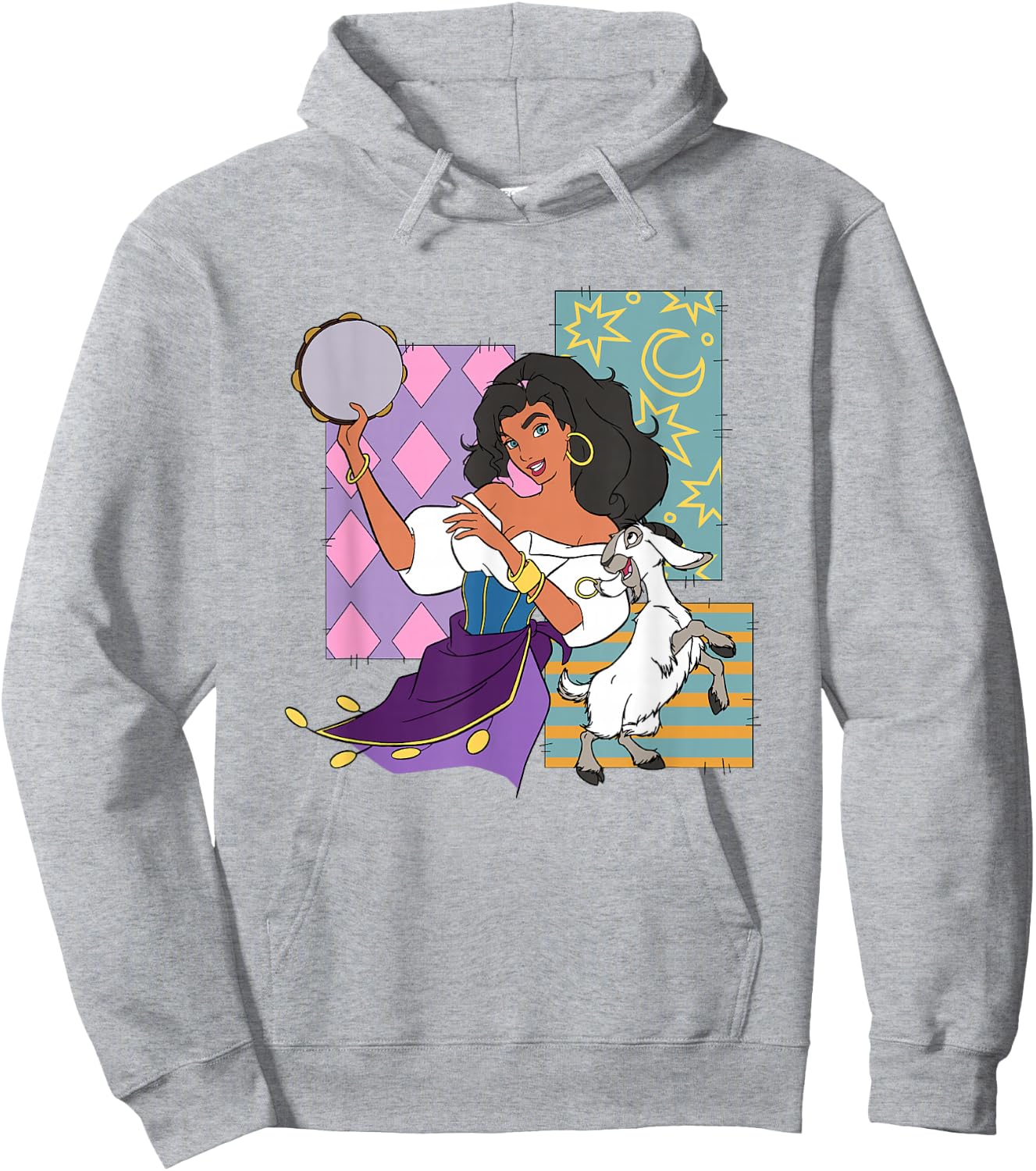 Disney The Hunchback Of Notre Dame Esmeralda Dancing Logo Hoodie - Hoodie | Ash