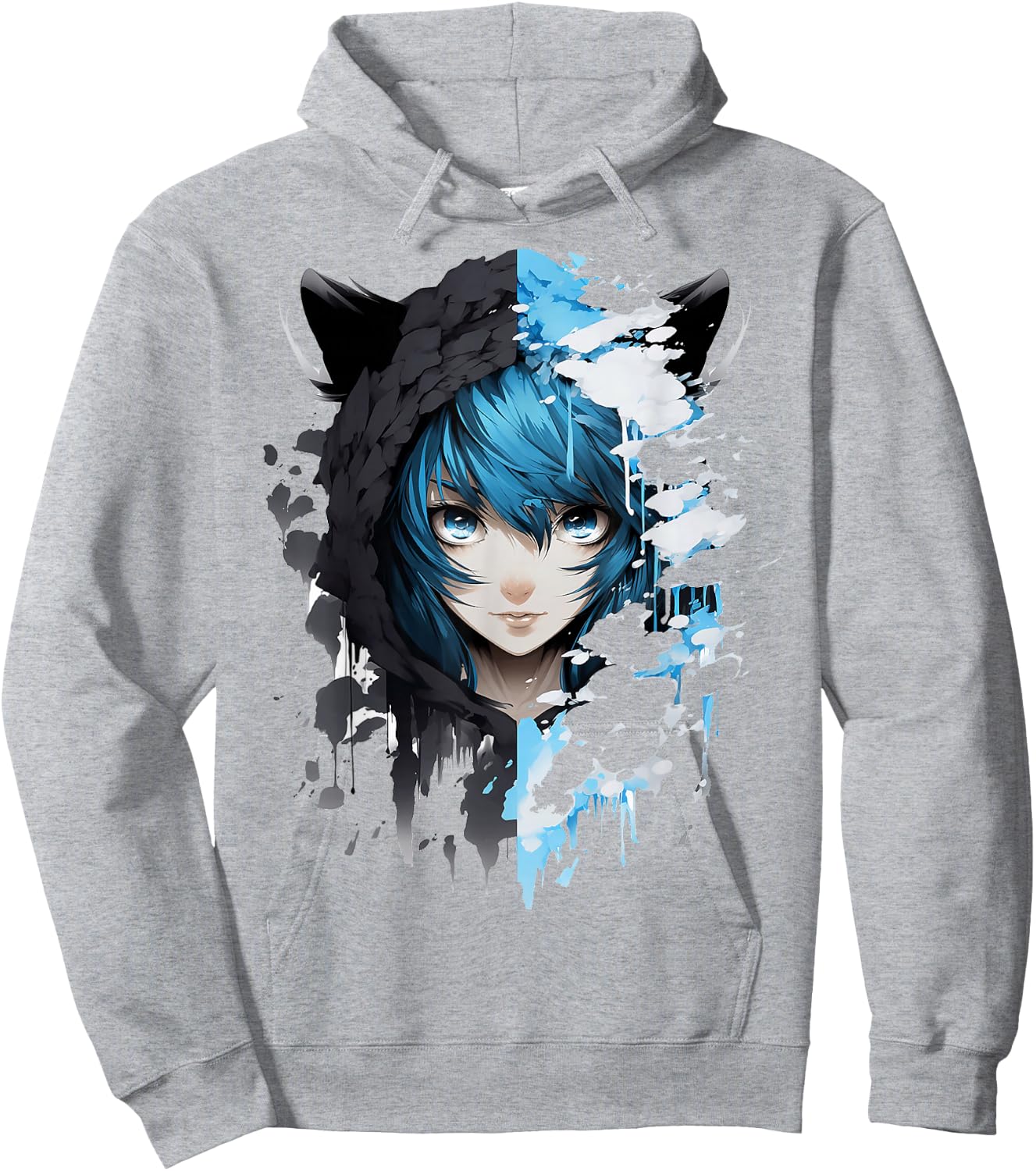 Anime Manga Abstrakt Japan Frauen Kunstwerk Malerei Anime Hoodie - Hoodie | Ash