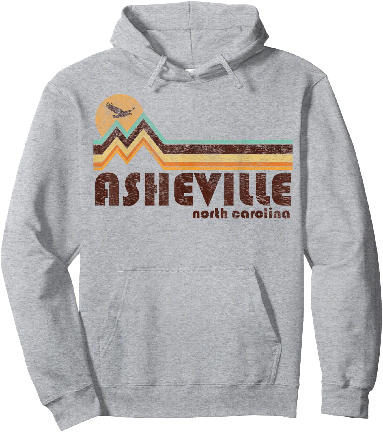 Asheville North Carolina NC - 70s 80s Retro Style Vintage Hoodie - Hoodie | Ash