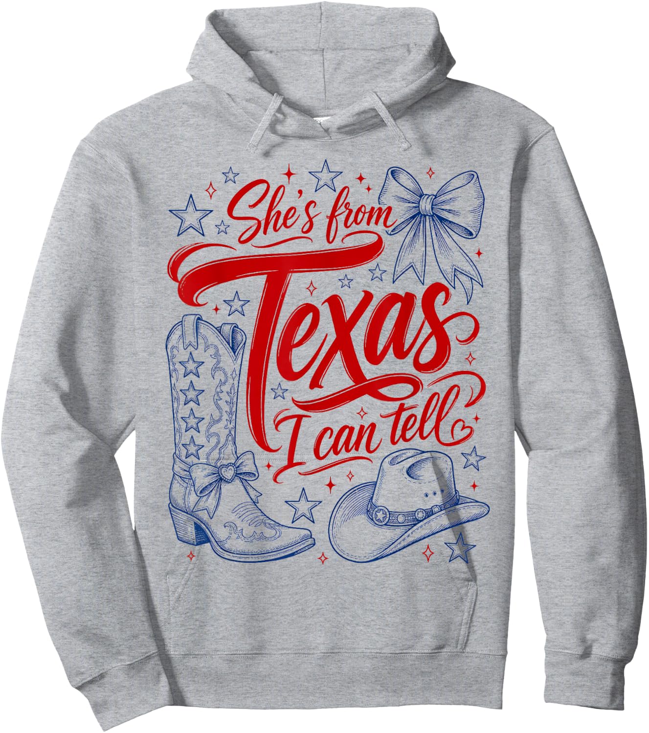 She's from Texas I Can Tell Retro Southern Cowgirl Girl Hoodie - Hoodie | Ash