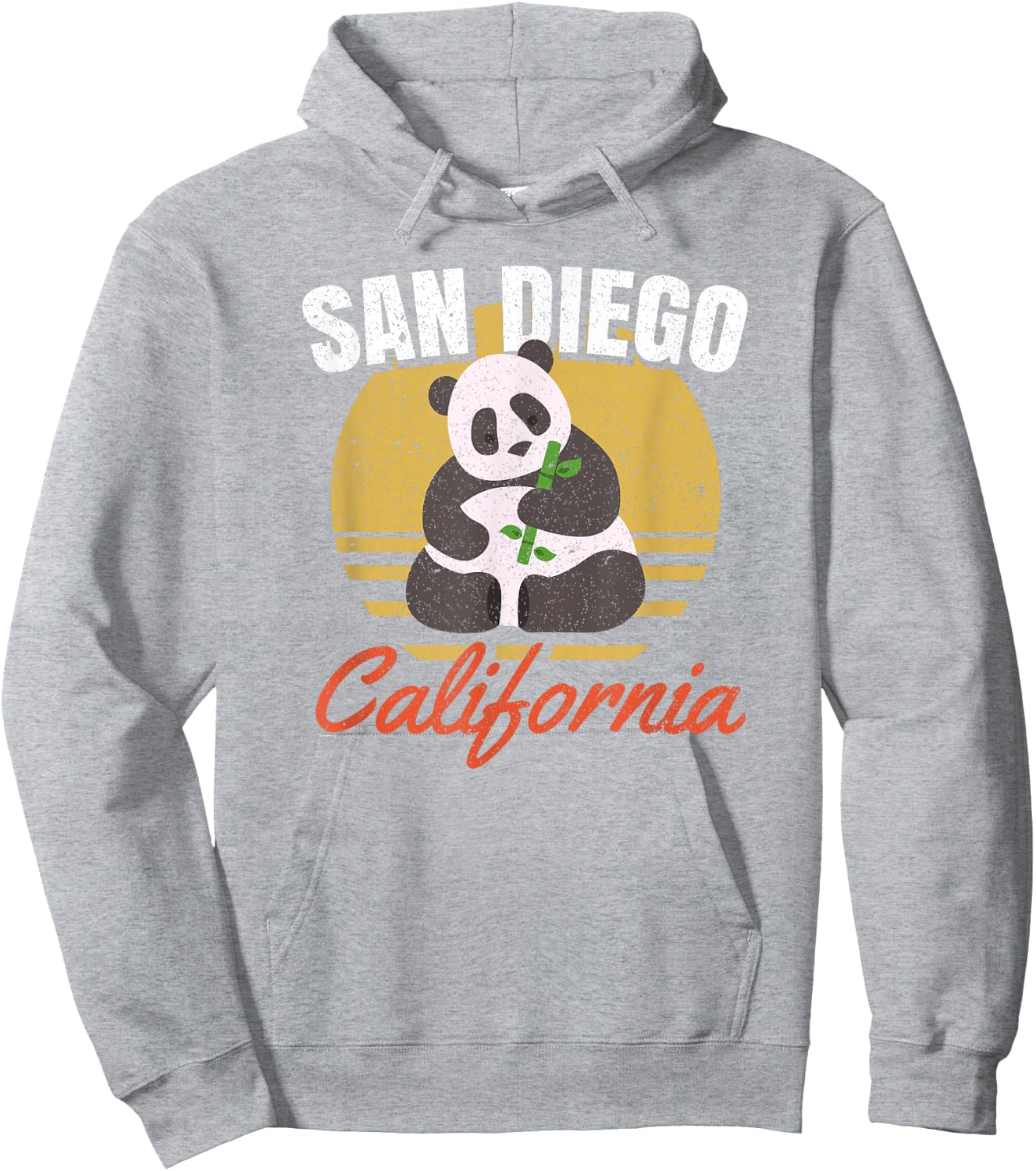 San Diego Shirt Retro Panda Zoo California State Hoodie - Hoodie | Ash