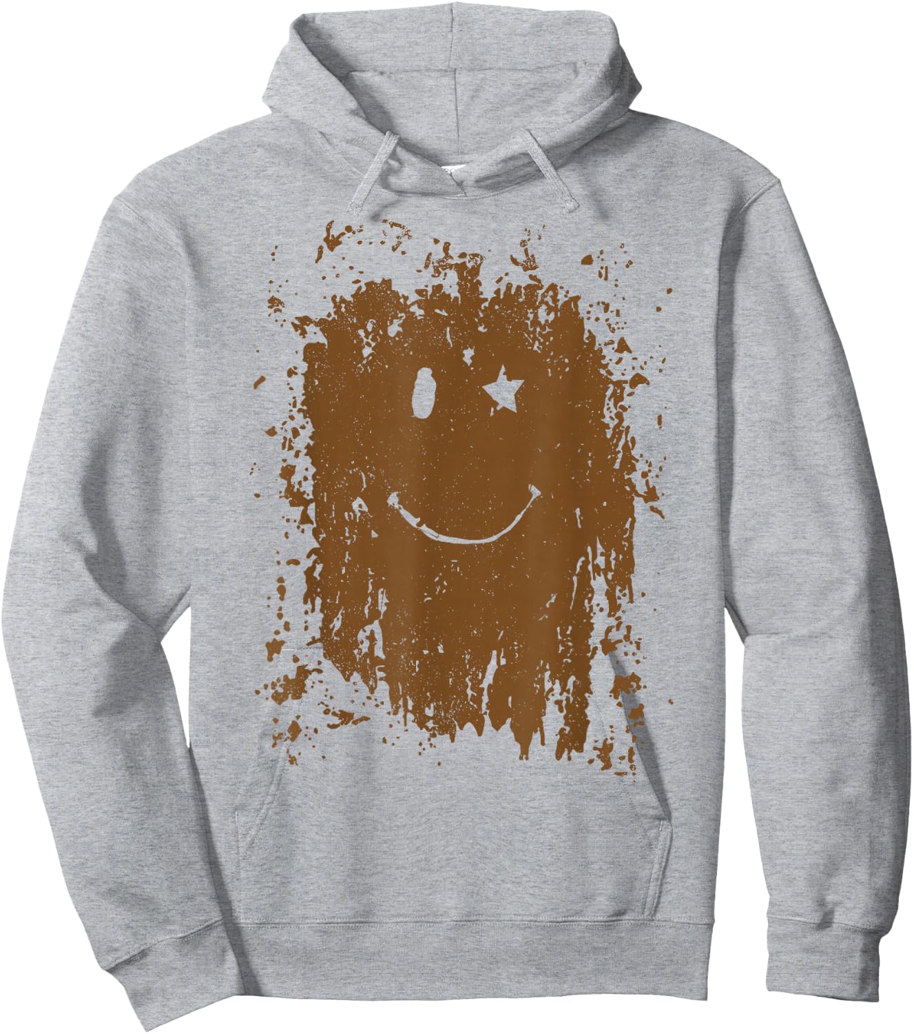Funny Mud Splatter Face Cool Marathon and Mud Run Hoodie - Hoodie | Ash