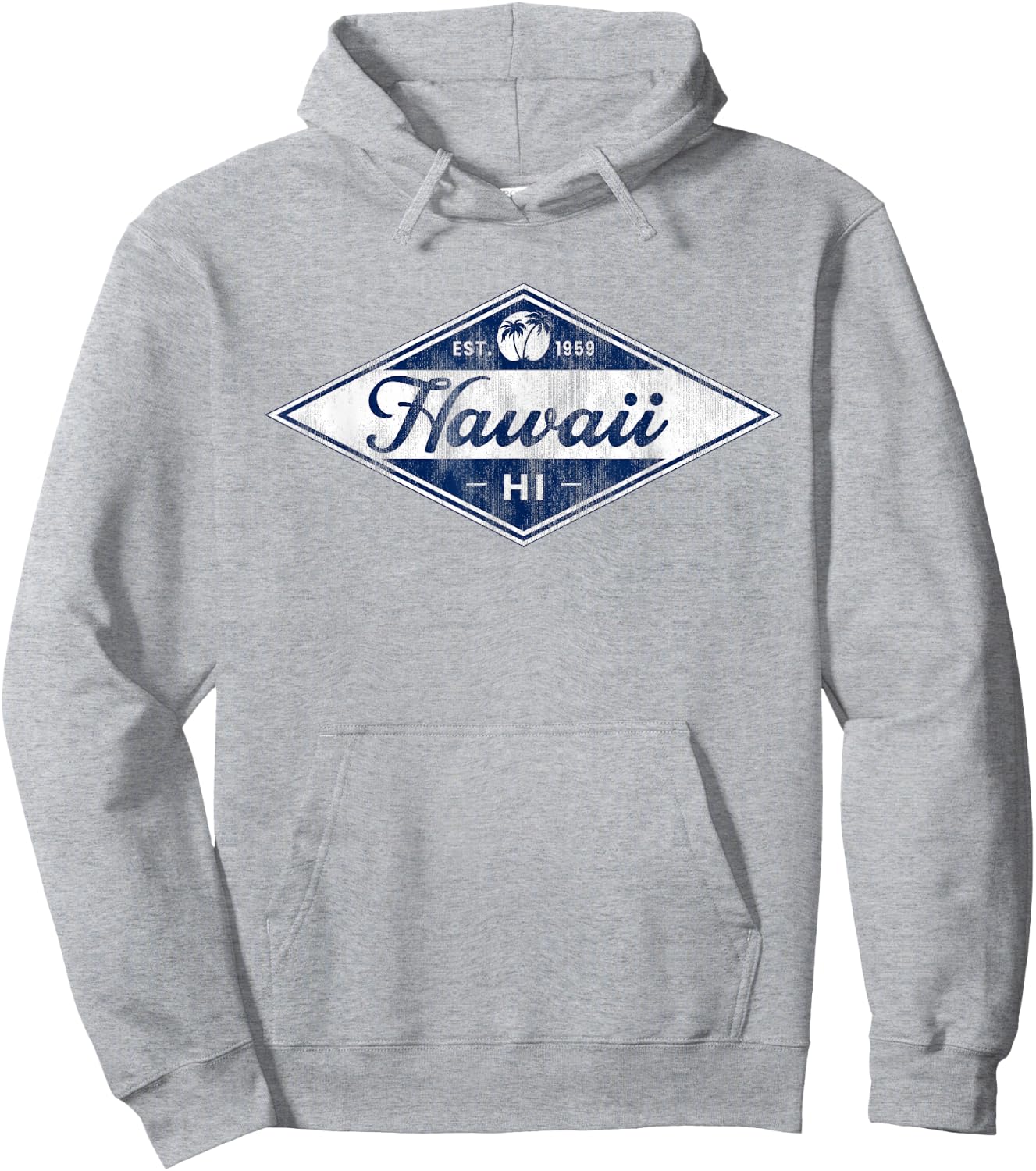 Vintage Hawaii Palm Trees Retro Hawaiian Souvenir Women Hoodie - Hoodie | Ash
